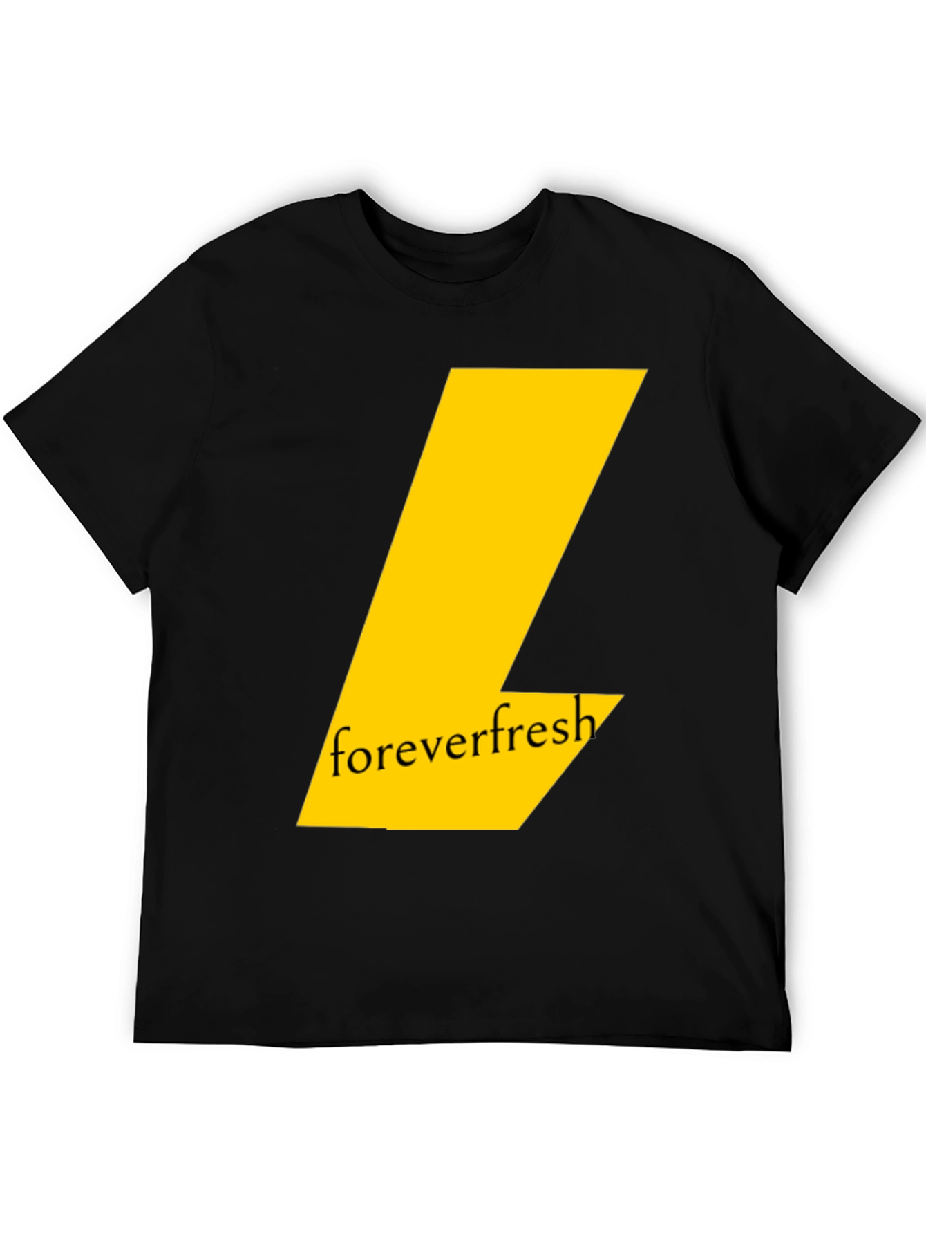Black Forever Fresh Black T-Shirt: Modern Graphic Tee view 5