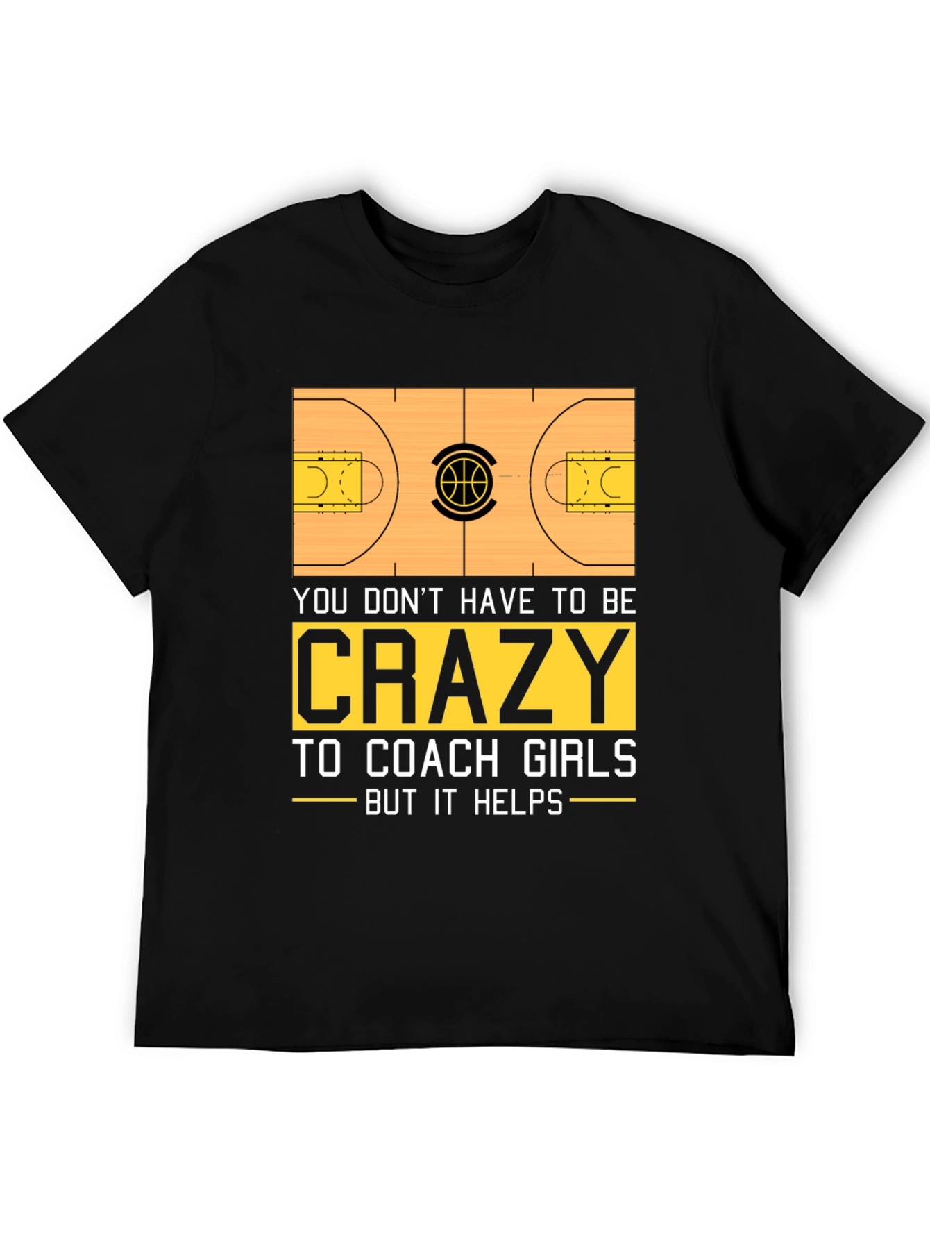 Black Crazy Coach Girls Basketball T-Shirt view 5