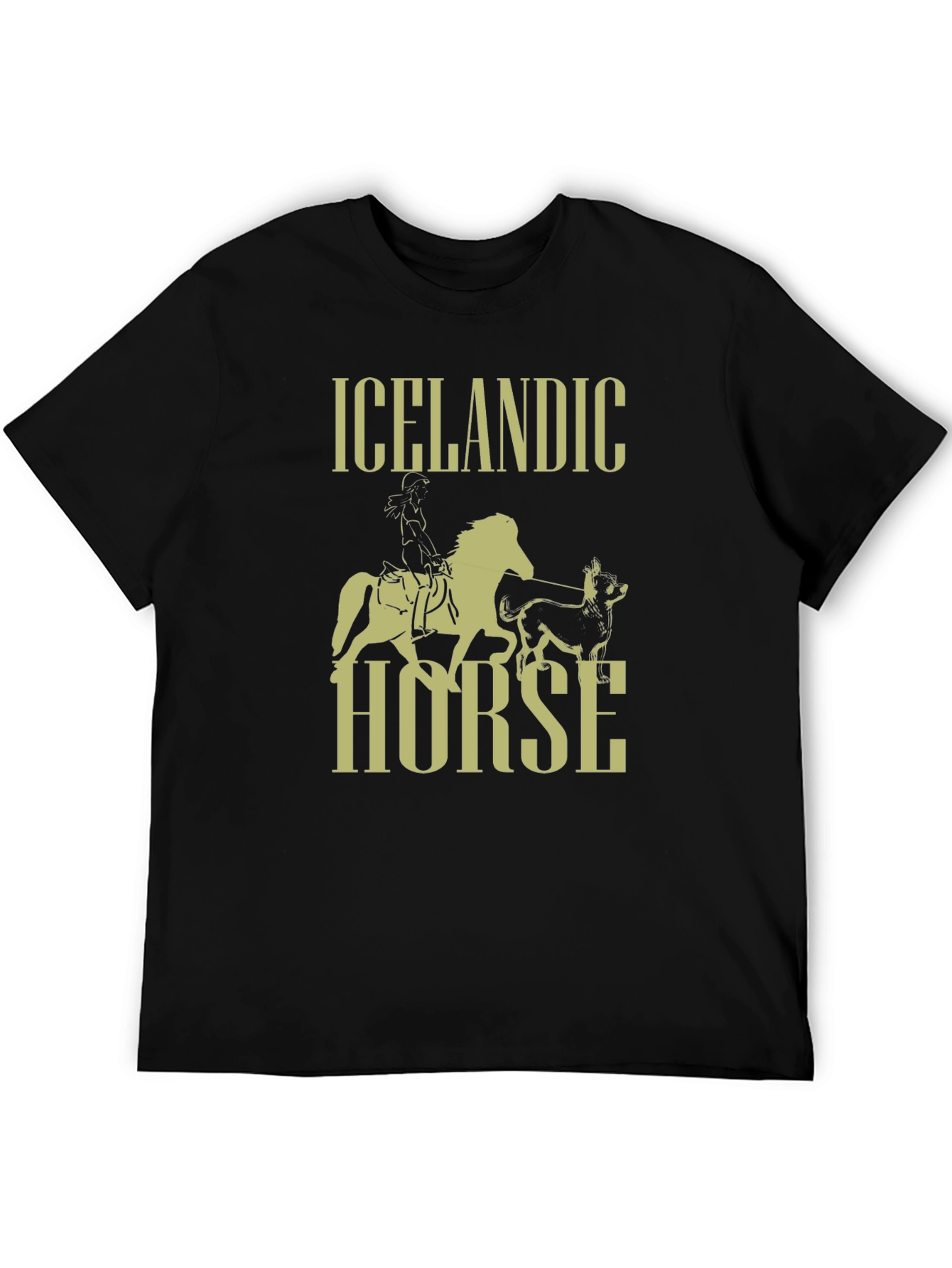 Black Icelandic Horse Graphic T-Shirt - Black view 5