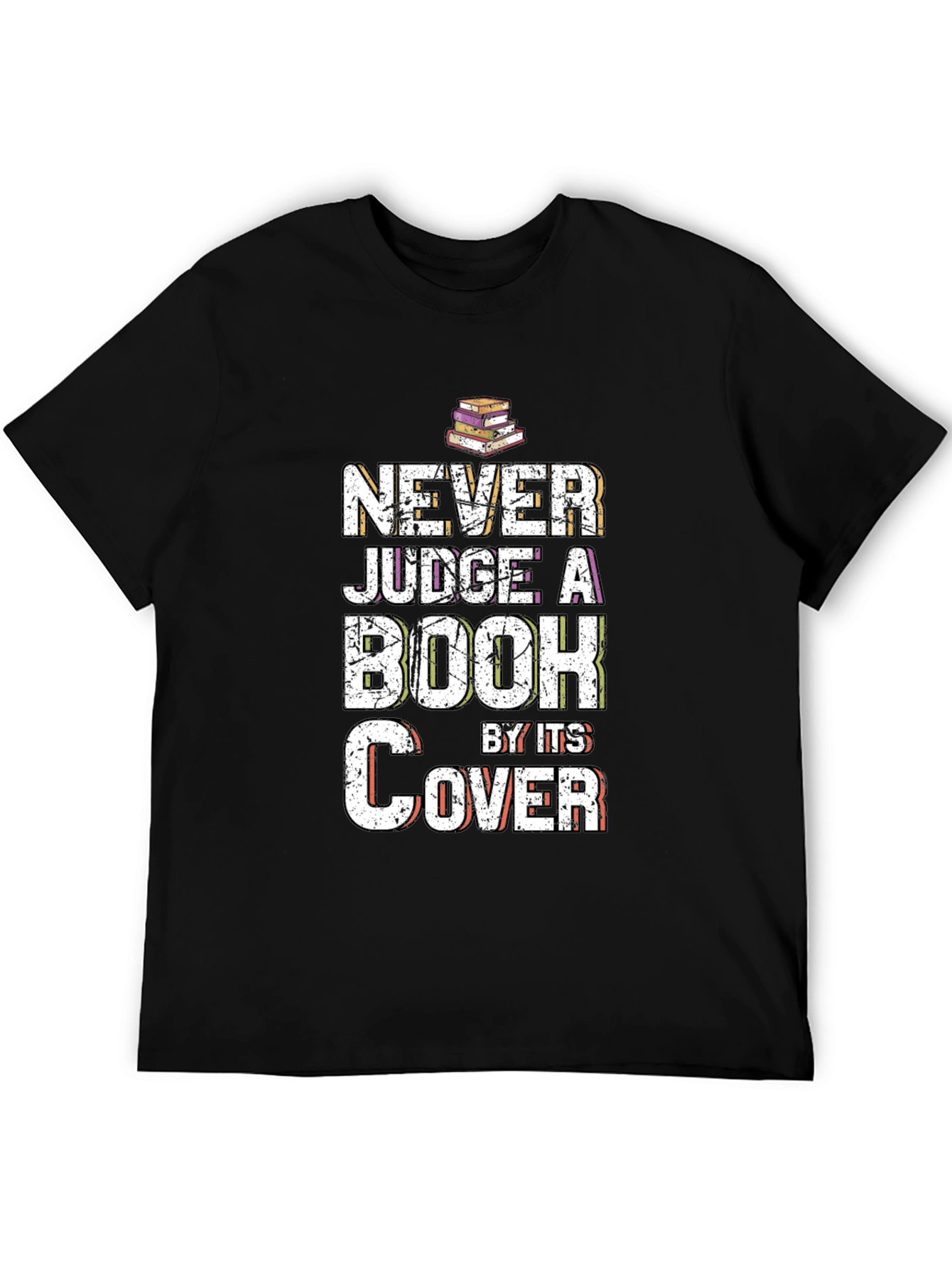 Black Never Judge a Book by Its Cover T-Shirt view 5
