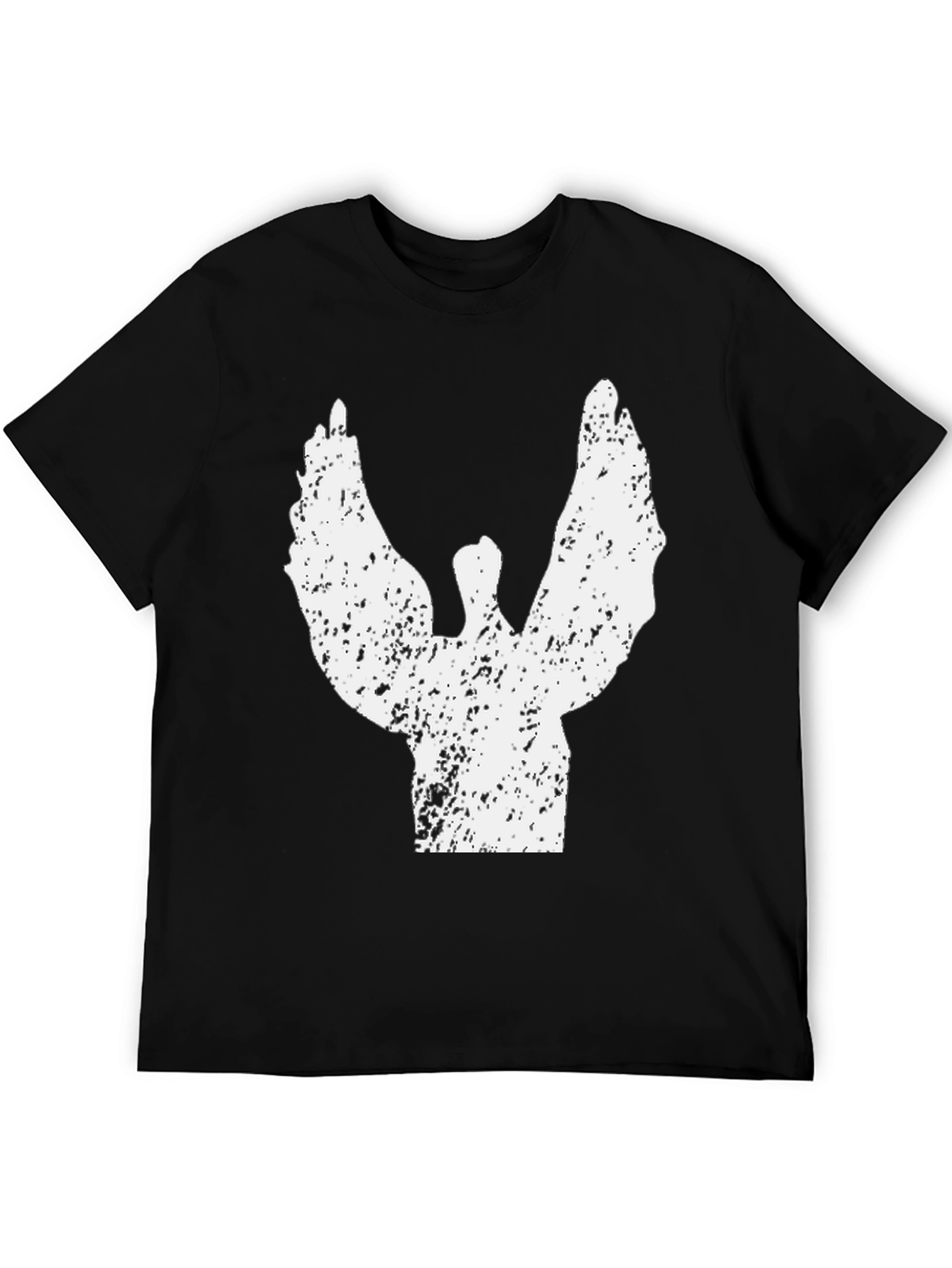 Black Angel Wings Graphic T-Shirt - Stylish Black Tee view 5