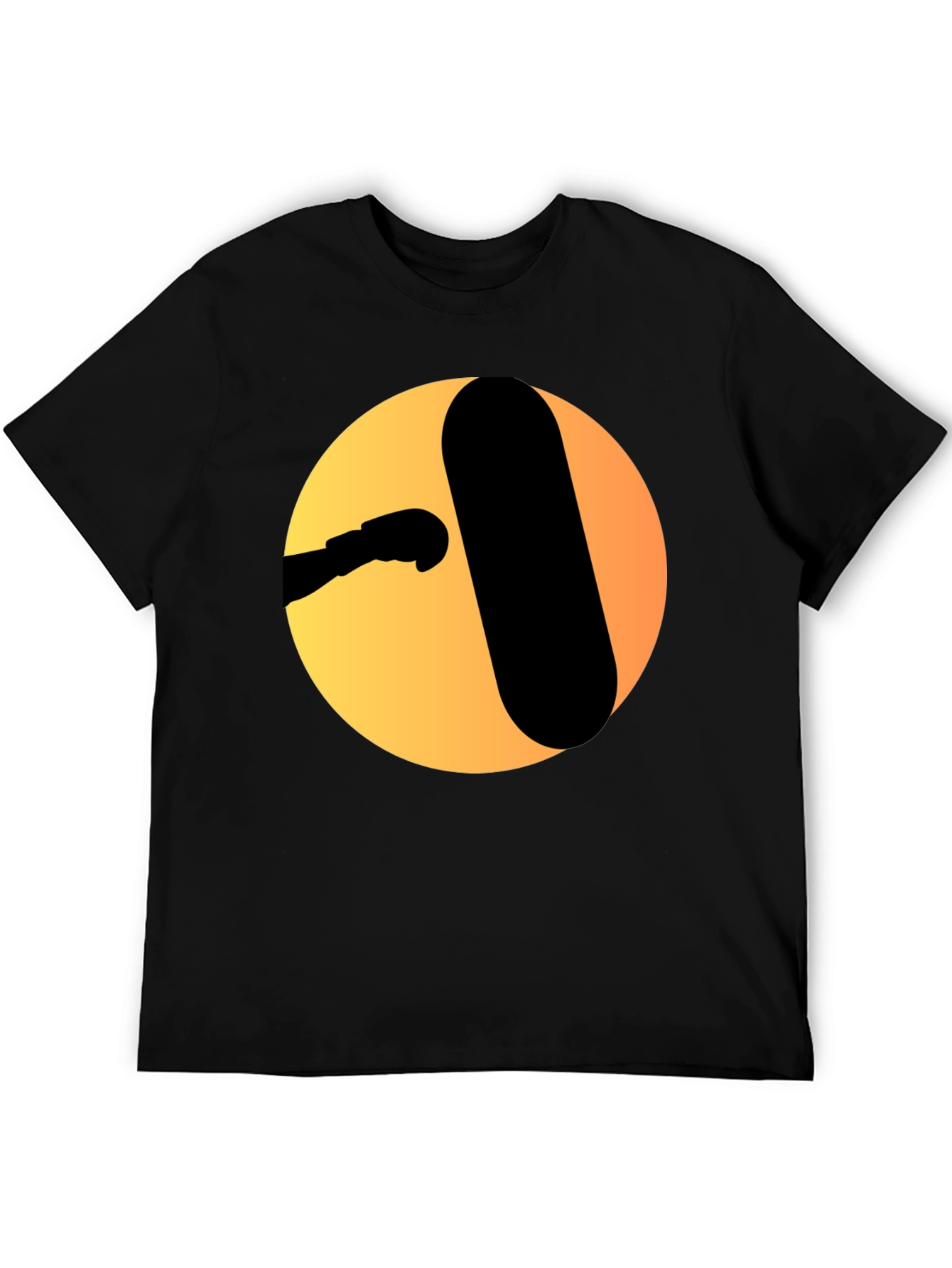 Black Punching Bag Graphic Tee - Black Cotton T-Shirt view 5