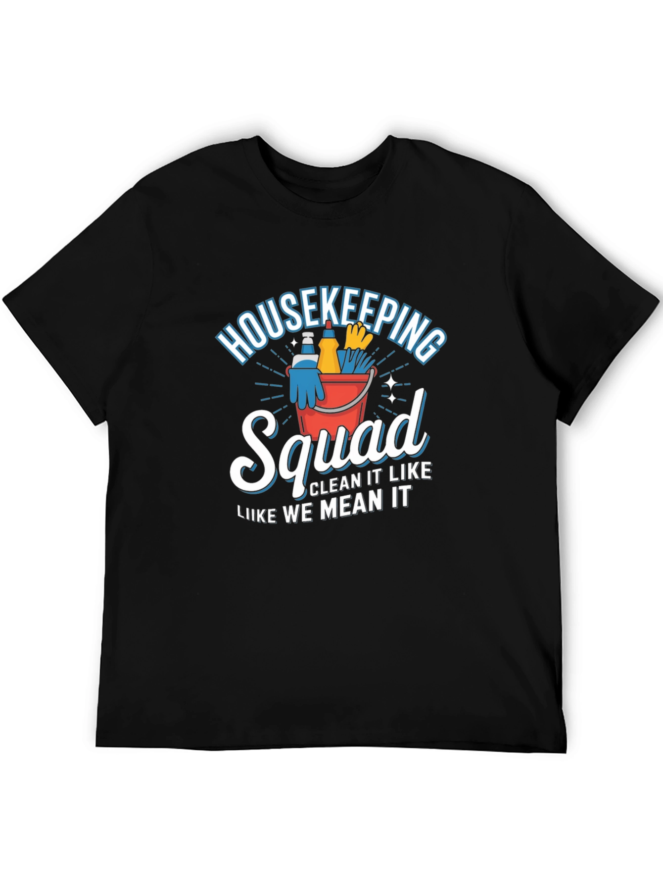Black Housekeeping Squad T-Shirt - Cleaning Team Apparel view 5