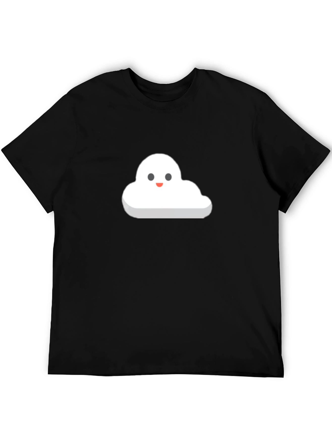 Black Cute Cloud T-Shirt - Black Cotton Blend view 5