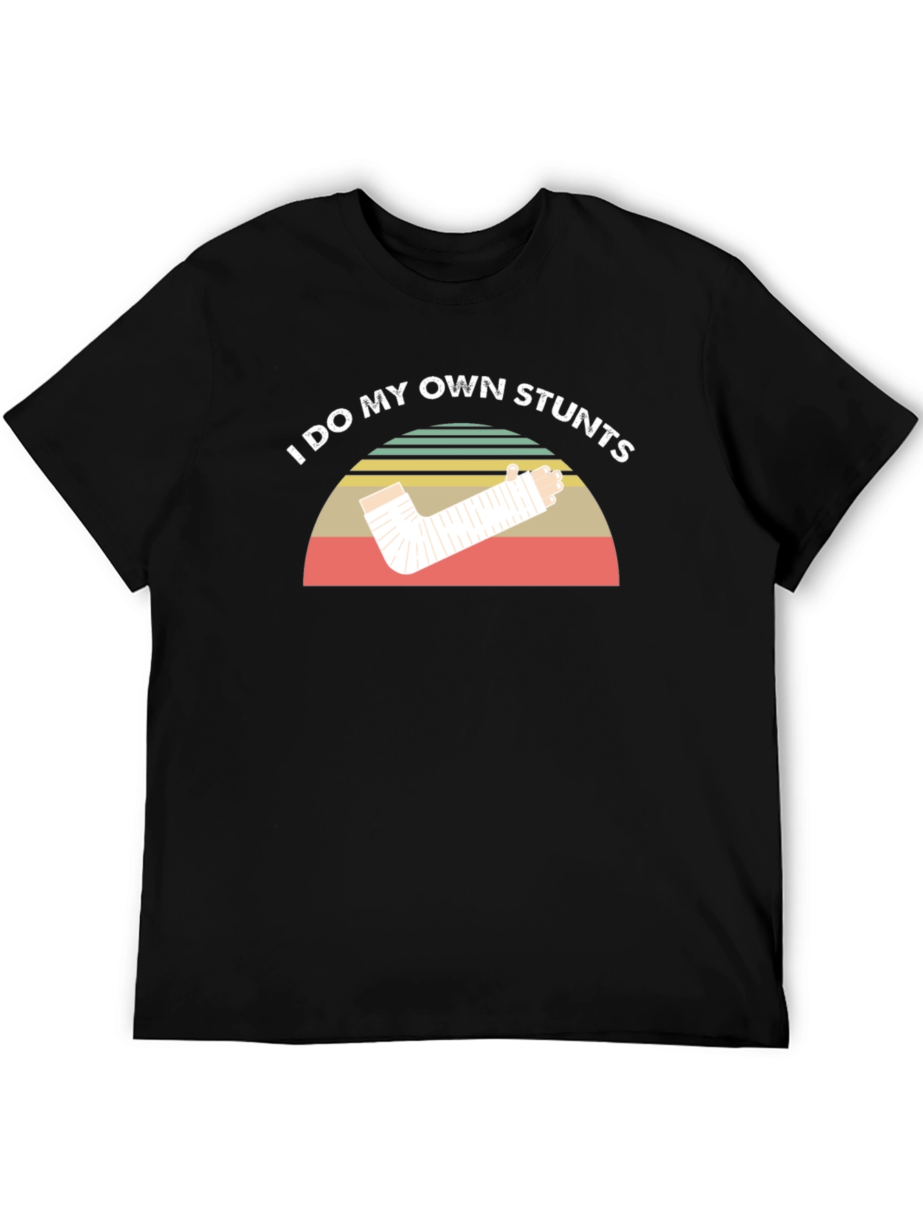 Black I Do My Own Stunts Humor T-Shirt view 5