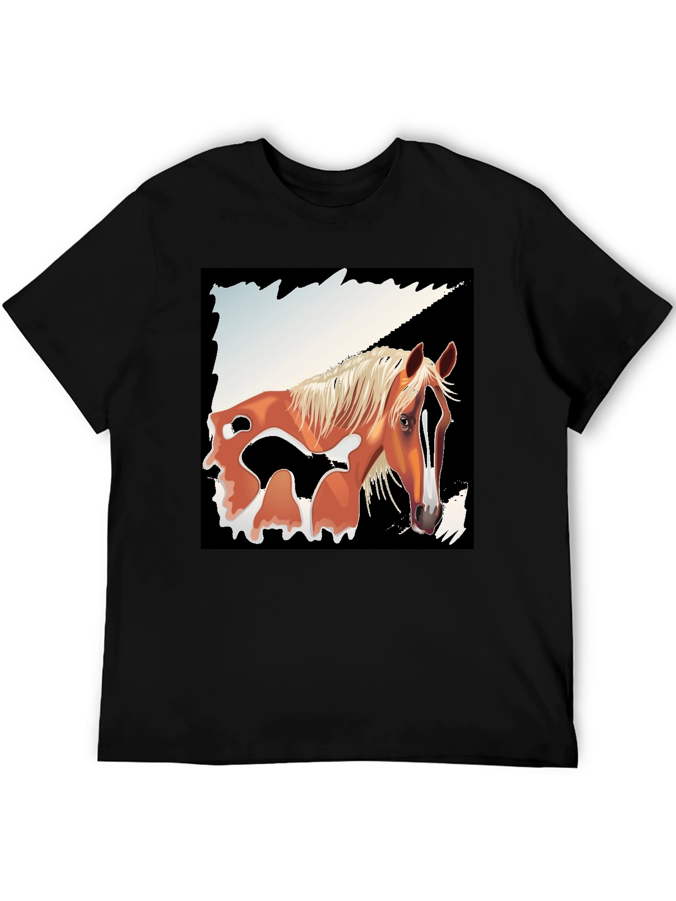 Black Horse Graphic Tee - Men's Black T-Shirt view 5