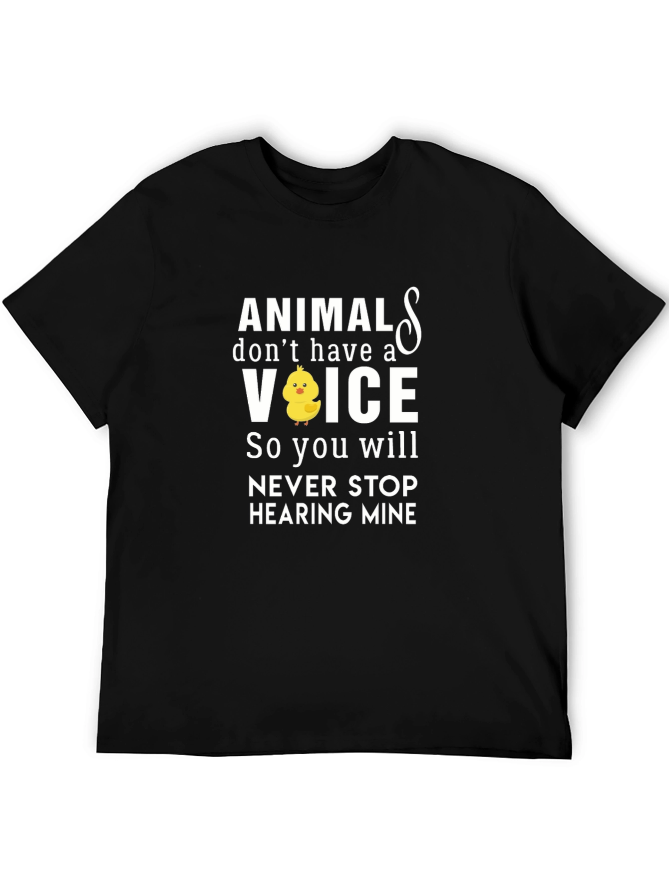 Black Animals Voice T-Shirt, Vegan Activist Tee view 5
