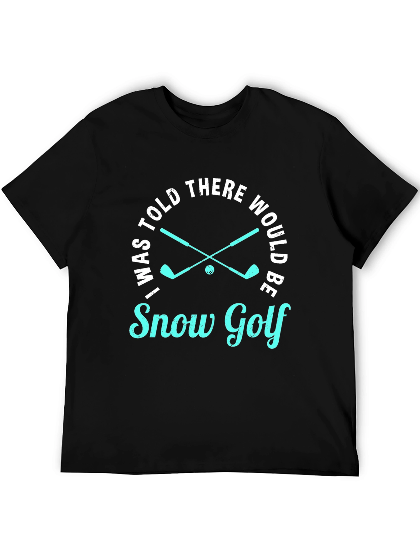 Black Snow Golf T-Shirt - Funny Golfing Tee view 5