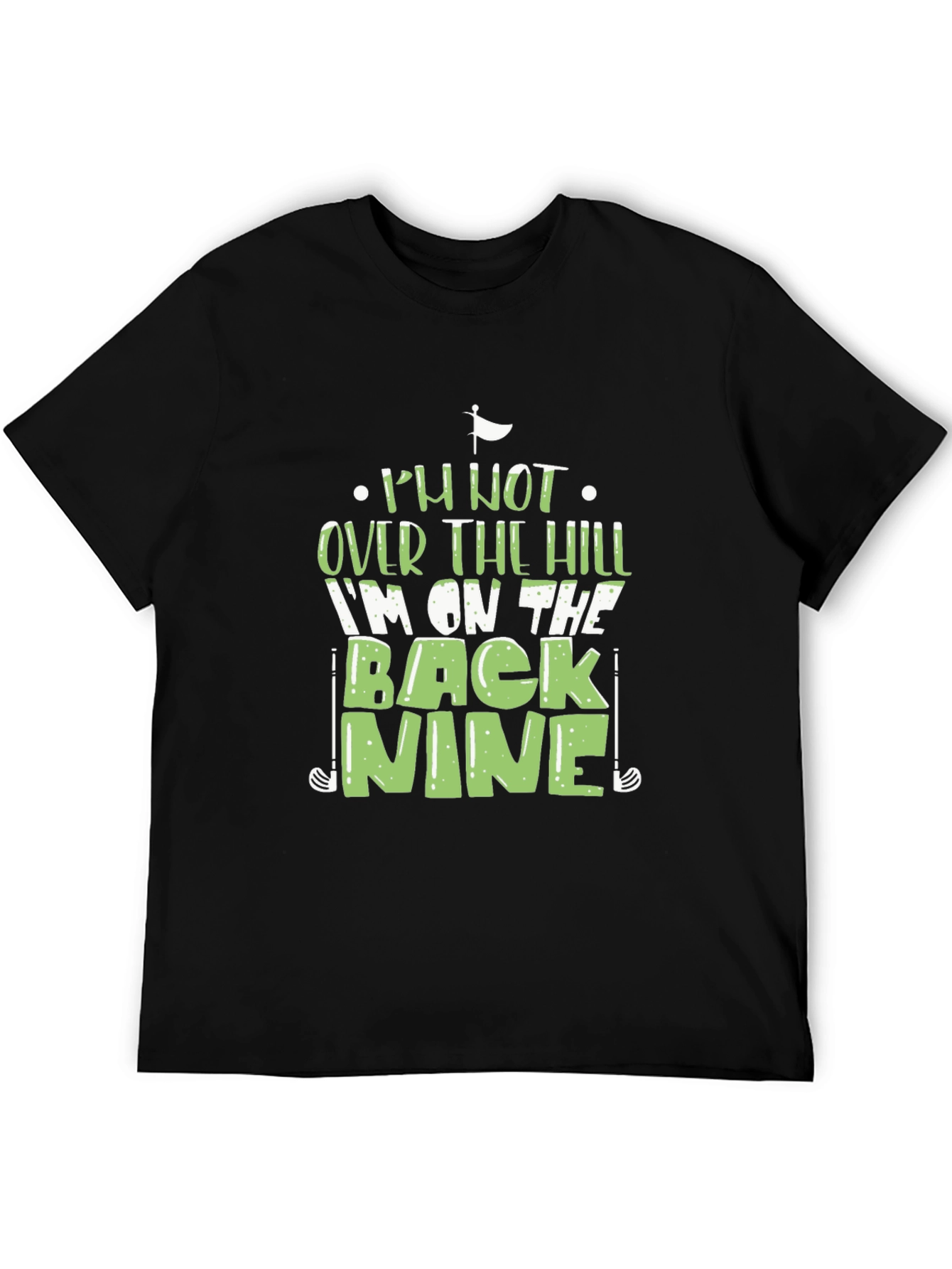 Black Funny Golf T-Shirt - Back Nine Humor Tee view 5