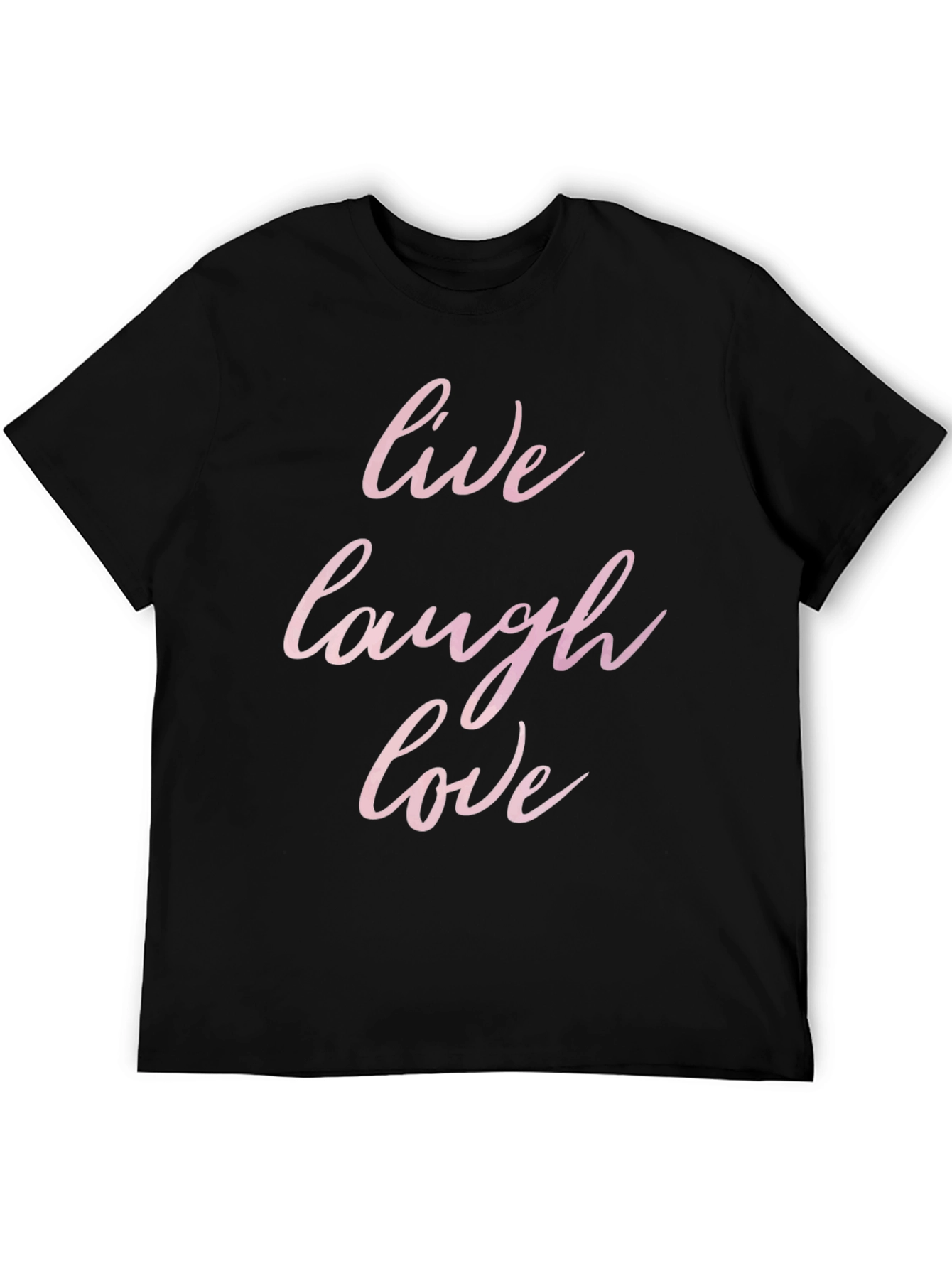 Black Live Laugh Love Black Tee view 5