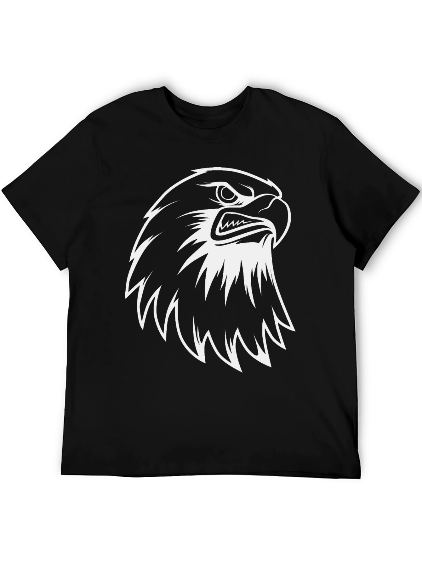 Black Eagle Graphic Tee - Black Cotton Casual view 5