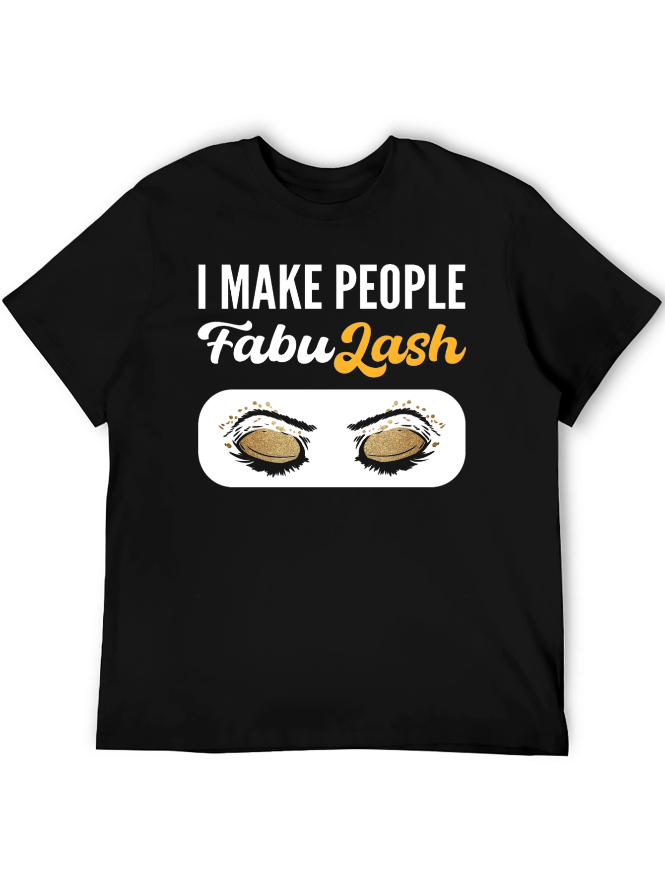 Black FabuLash Makeup Artist T-Shirt Eyelash Extensions view 5