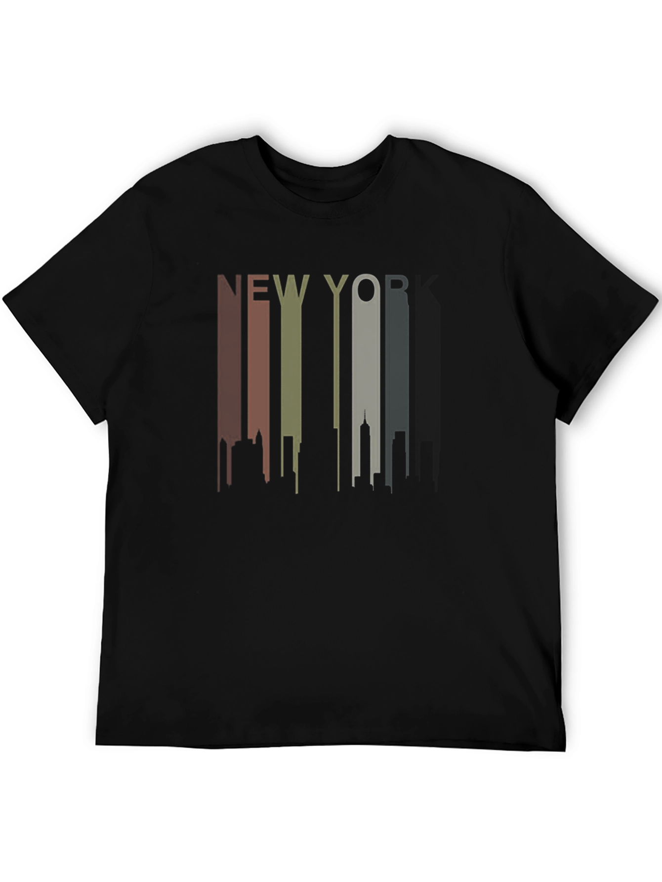 Black New York Skyline Graphic Tee - Black view 5