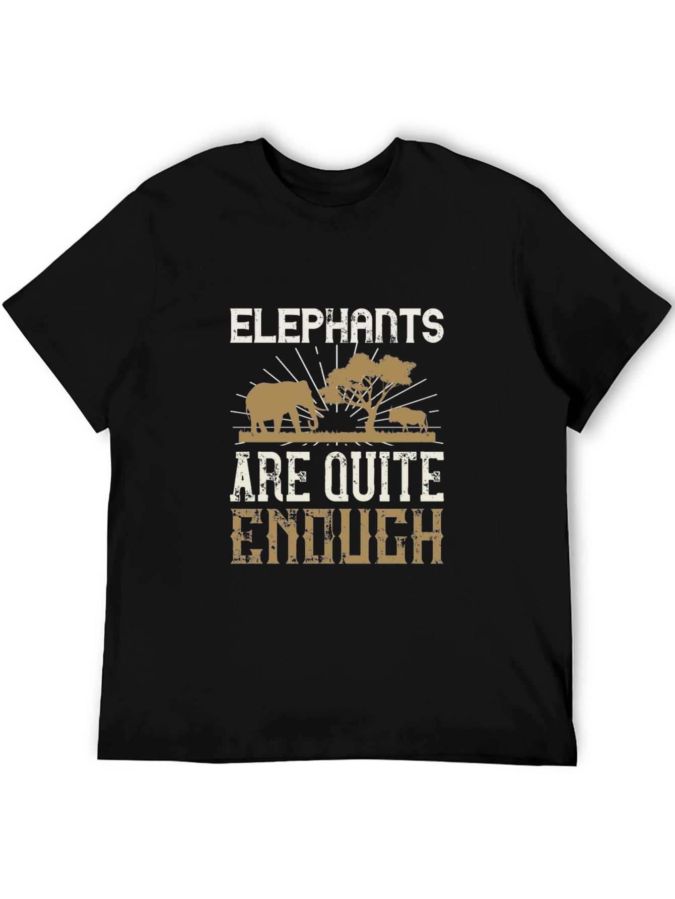 Black Elephant T-Shirt: Are Quite Enough Safari Tee view 5