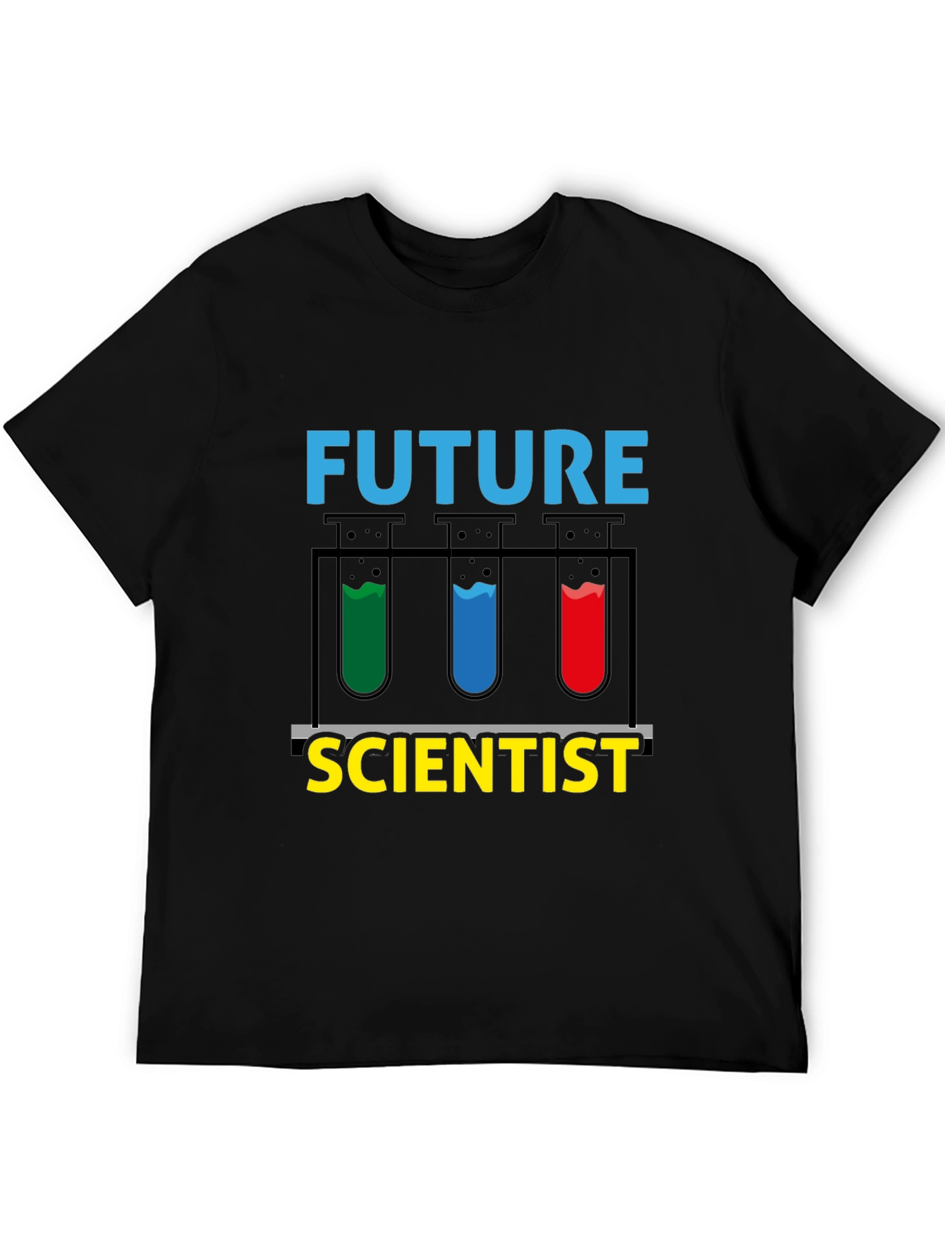 Black Future Scientist T-Shirt - Science Experiment Design view 5
