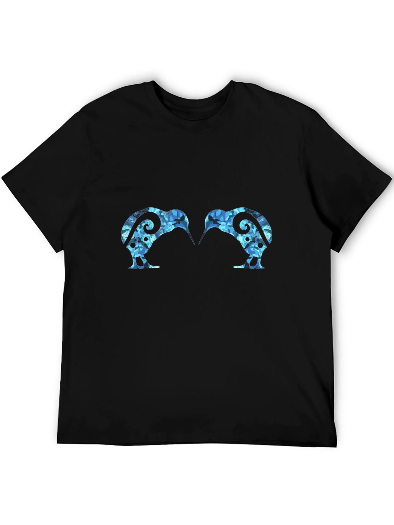 Black Kiwi Bird Graphic Black T-Shirt view 5