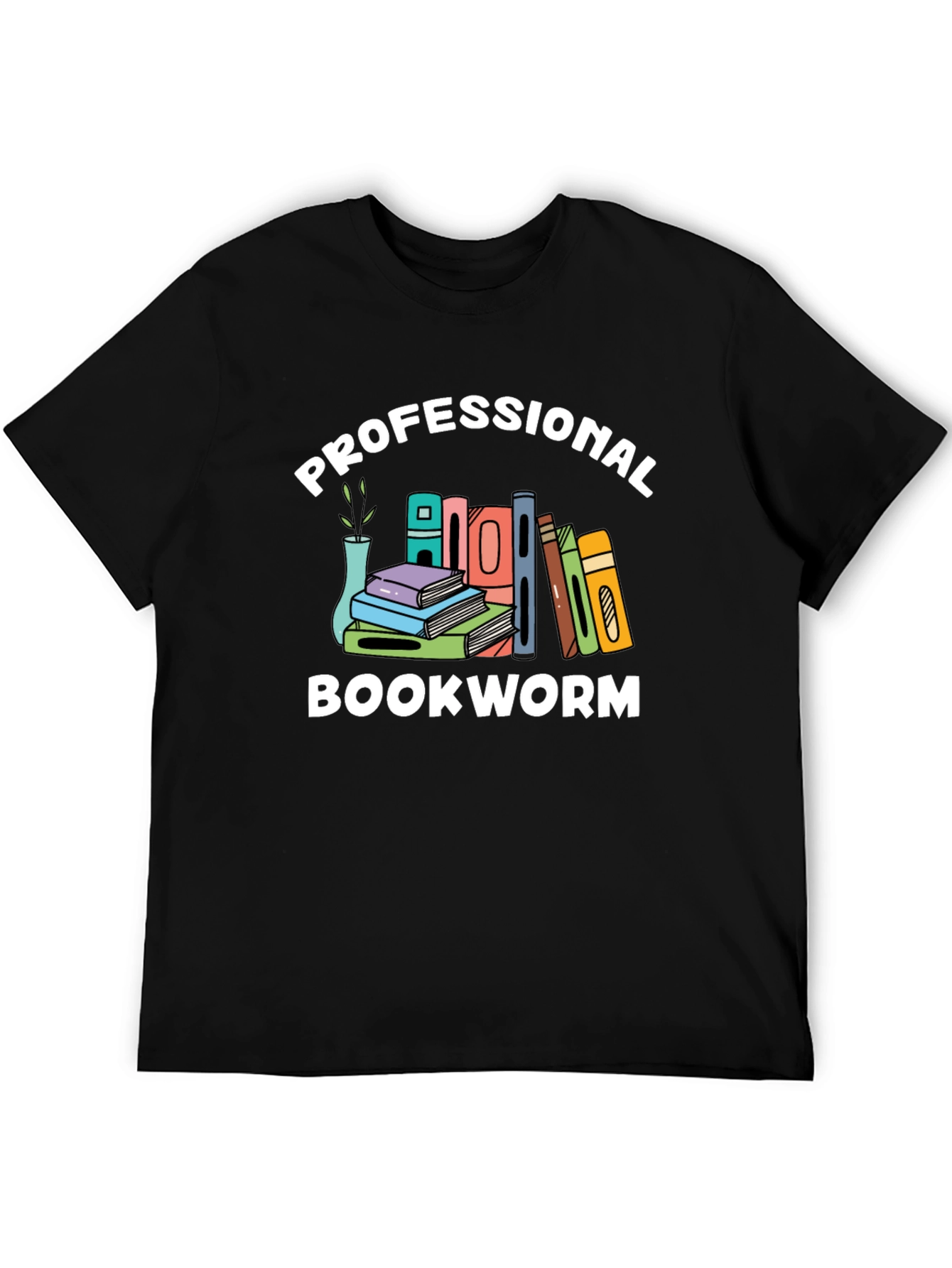 Black Professional Bookworm T-Shirt - Reading Lover Tee view 5