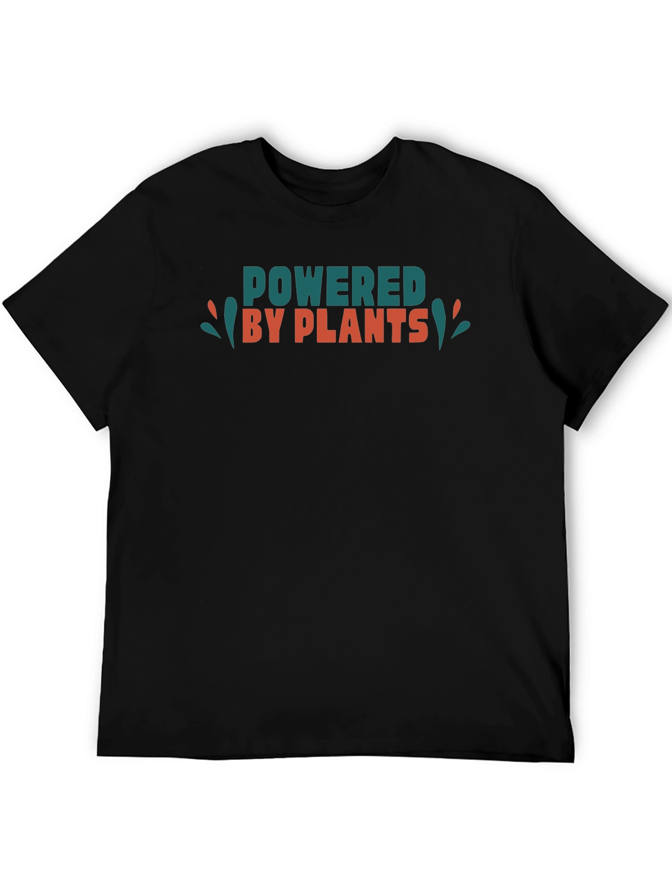 Black Powered by Plants Graphic T-Shirt - Black view 5