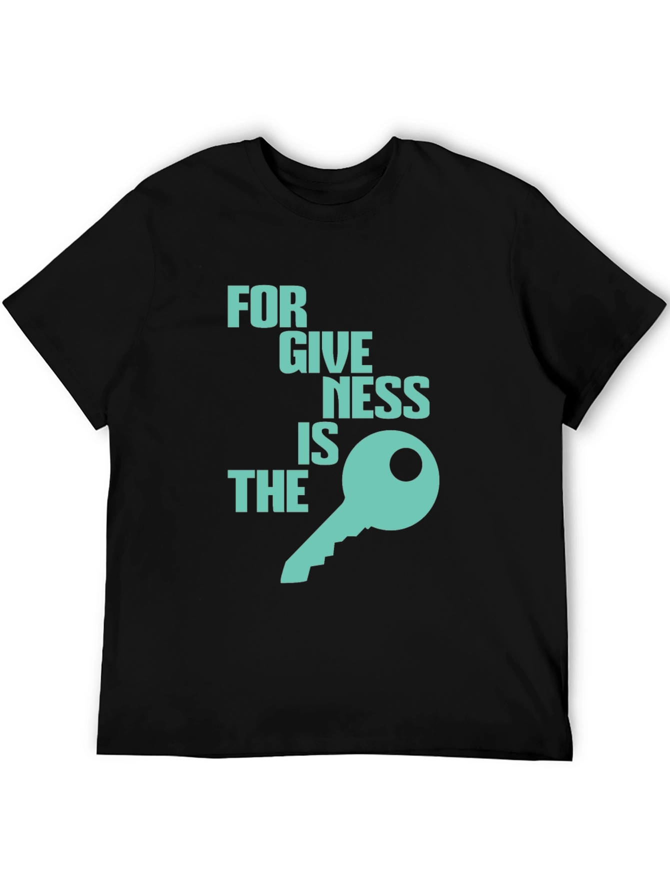 Black Forgiveness is Key Graphic T-Shirt view 5