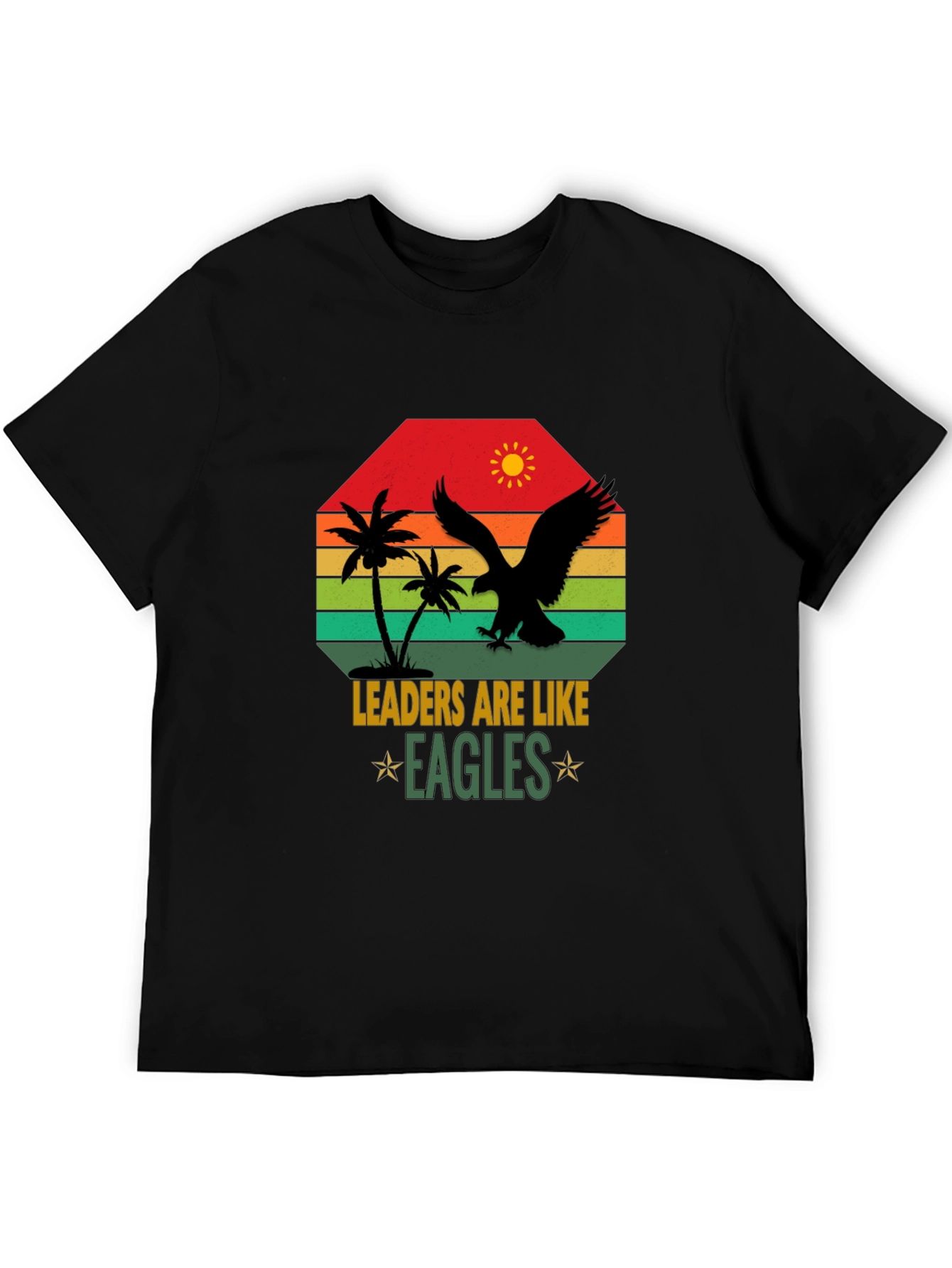 Black Leaders are Like Eagles Graphic T-Shirt view 5