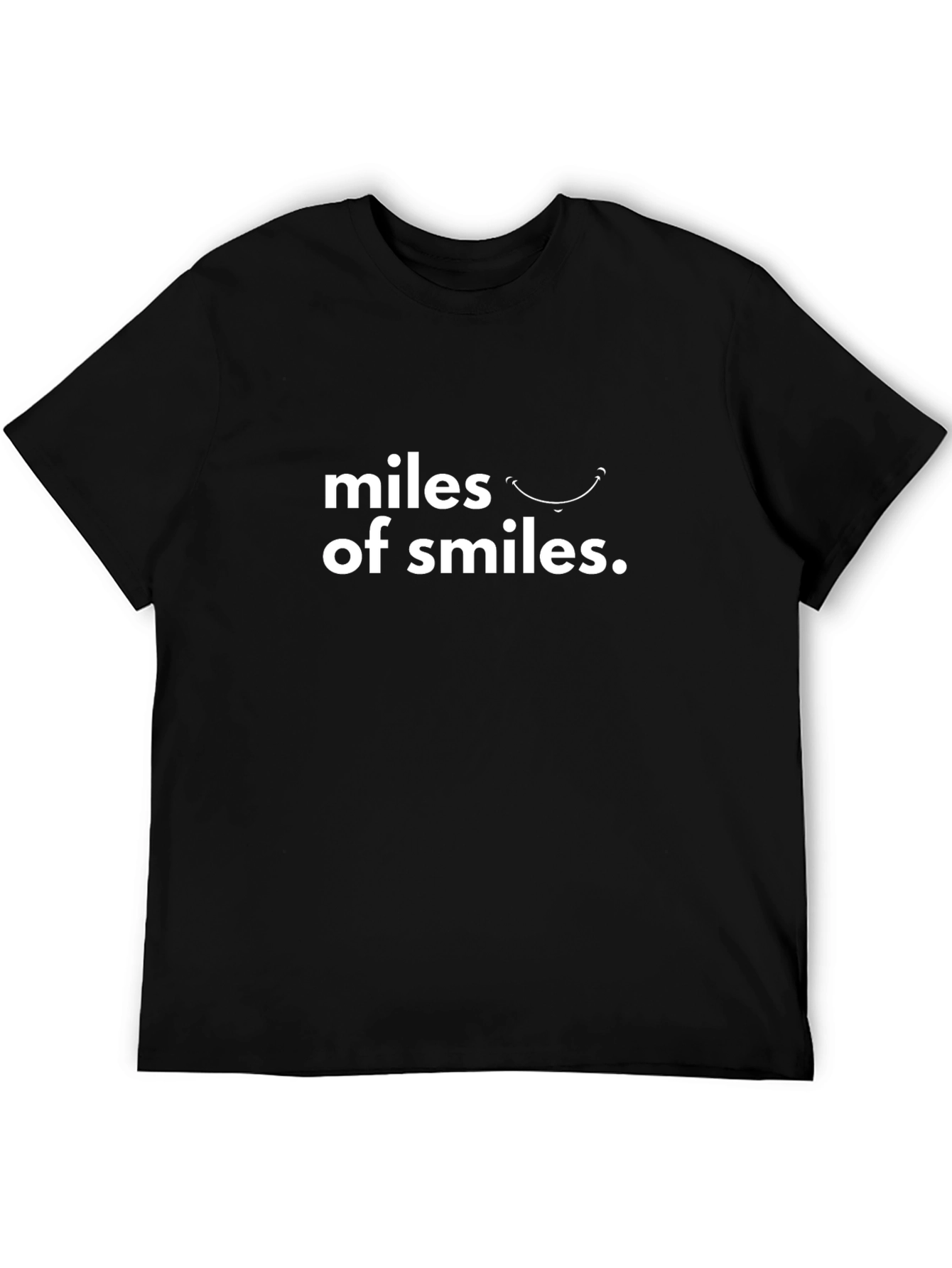 Black Miles of Smiles Graphic Tee - Soft Cotton Blend view 5