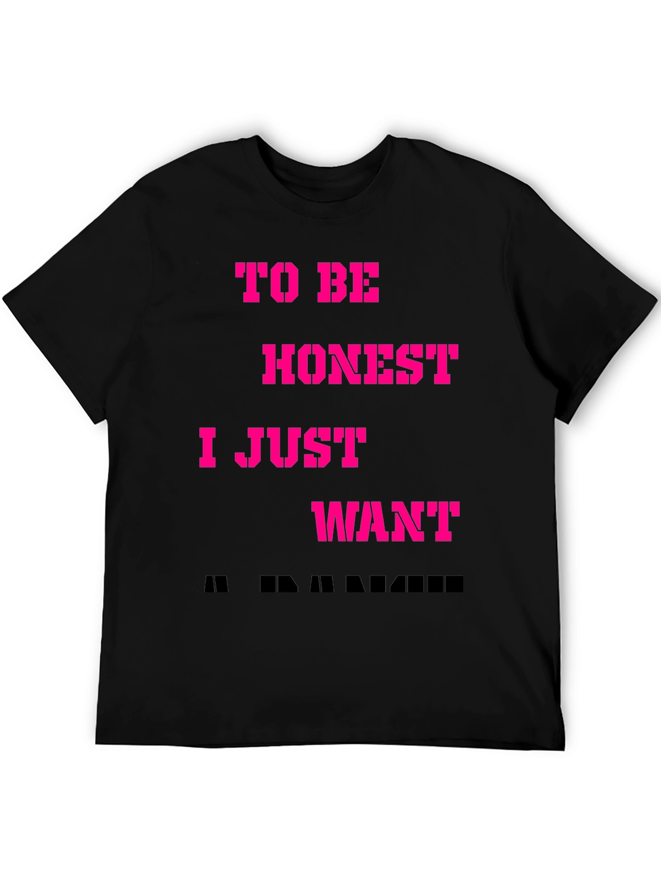 Black Funny To Be Honest T-Shirt view 5