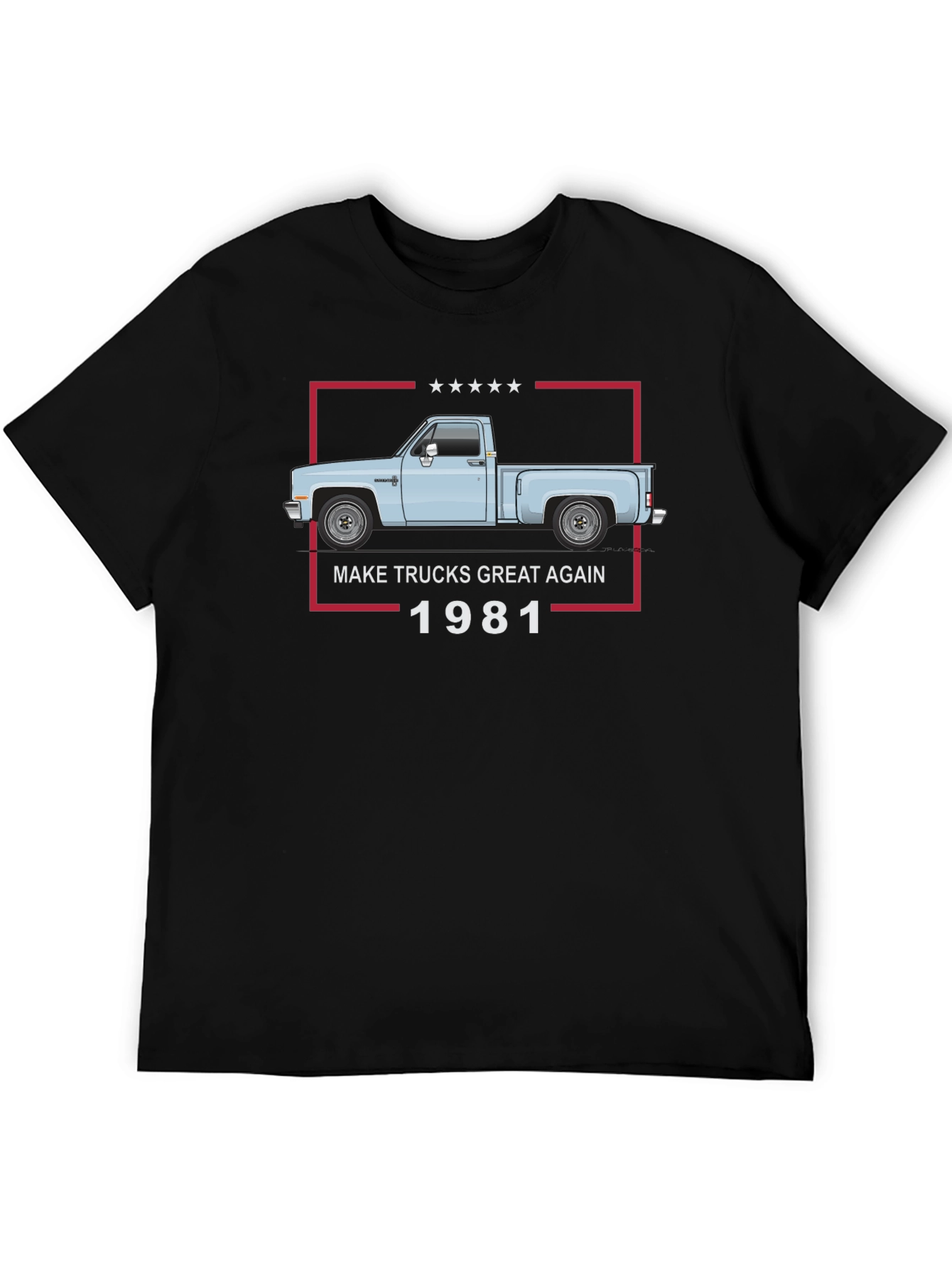 Black Make Trucks Great Again 1981 T-Shirt view 5