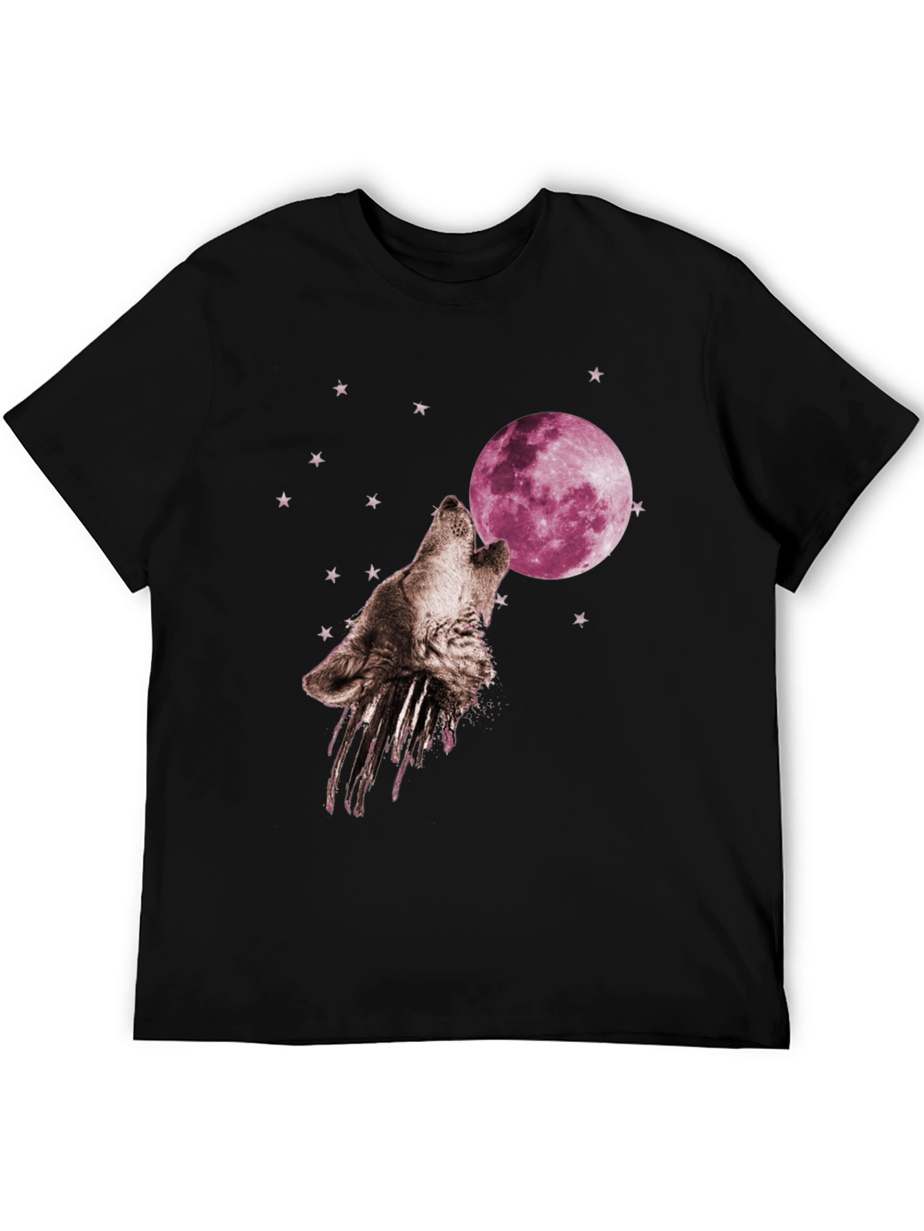 Black Wolf Moon T-Shirt - Graphic Print view 5