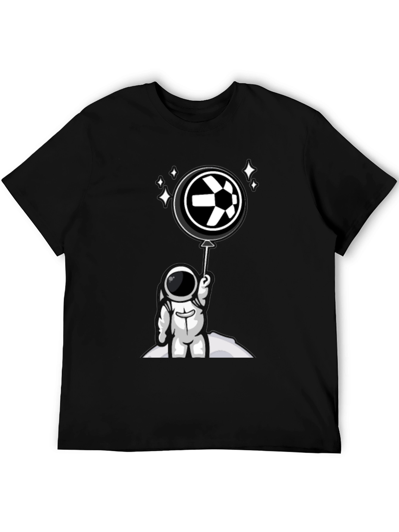 Black Astronaut Soccer T-Shirt - Space Football Fan Apparel view 5