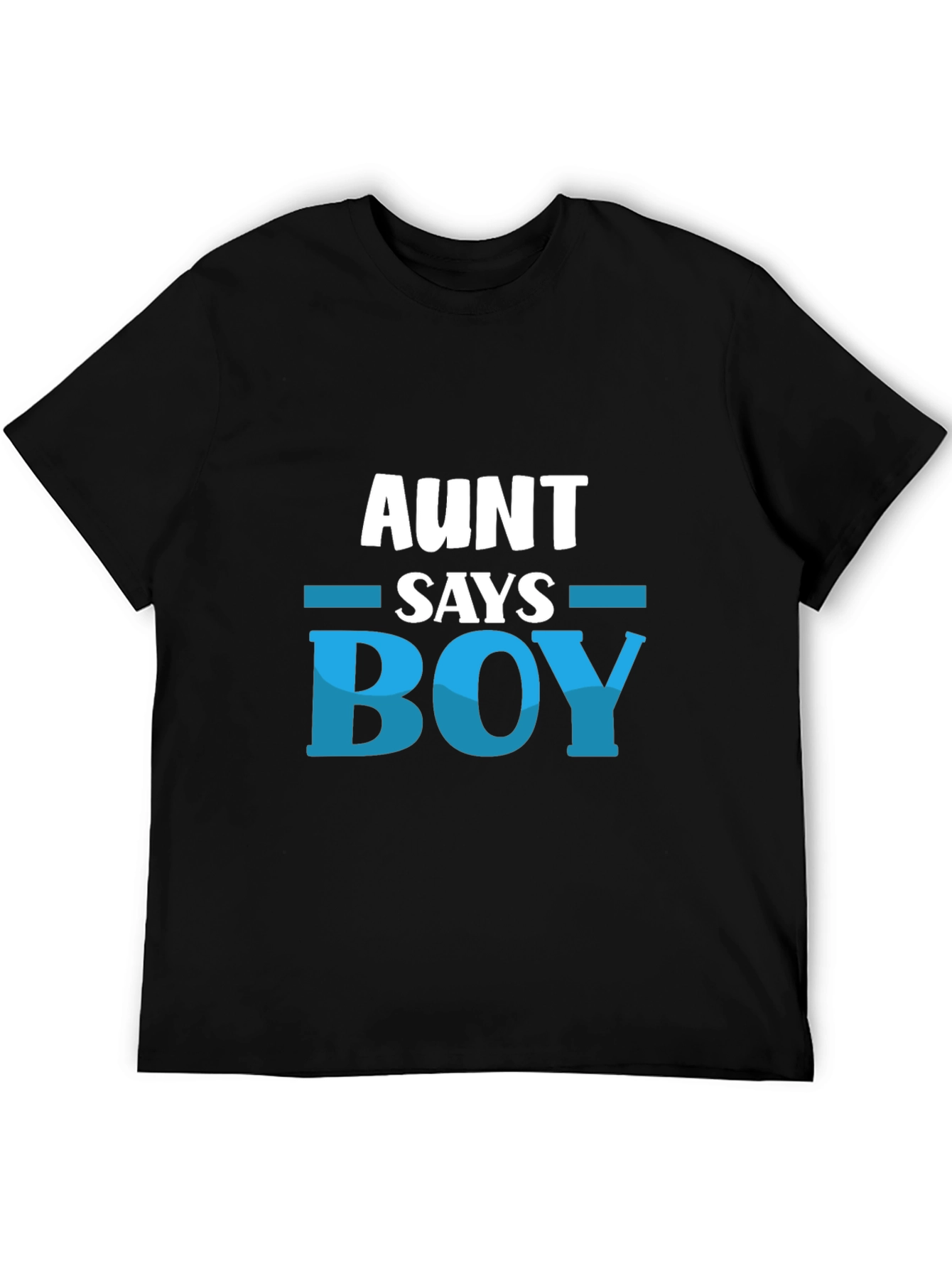 Black Aunt Says Boy T-Shirt - Baby Shower Gift view 5