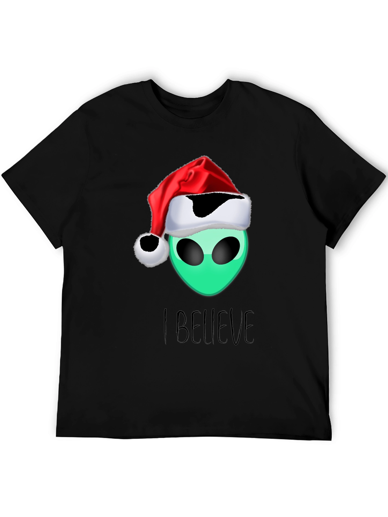 Alien Christmas T-Shirt - I Believe Holiday Tee - 5