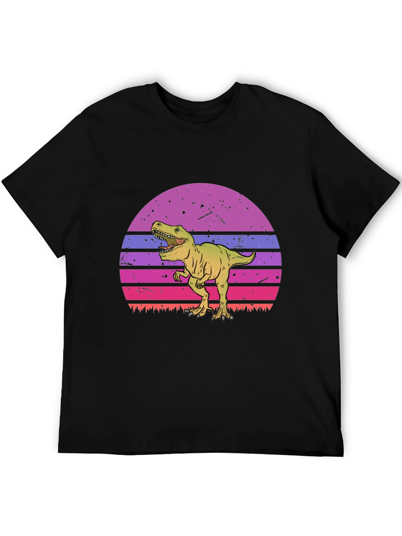 Black Retro Dinosaur T-Shirt view 5