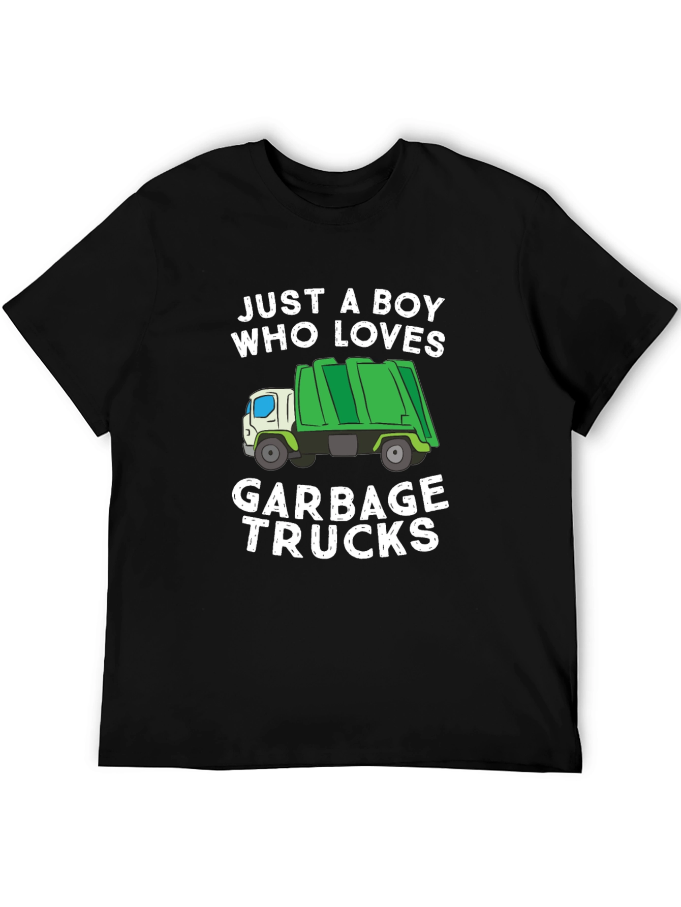 Black Garbage Truck Lover T-Shirt view 5