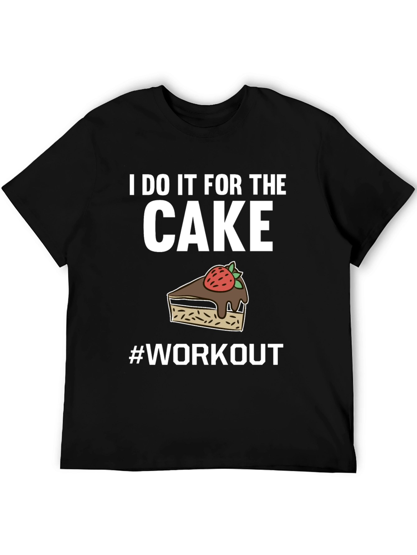 Black I Do It For The Cake Workout T-Shirt view 5