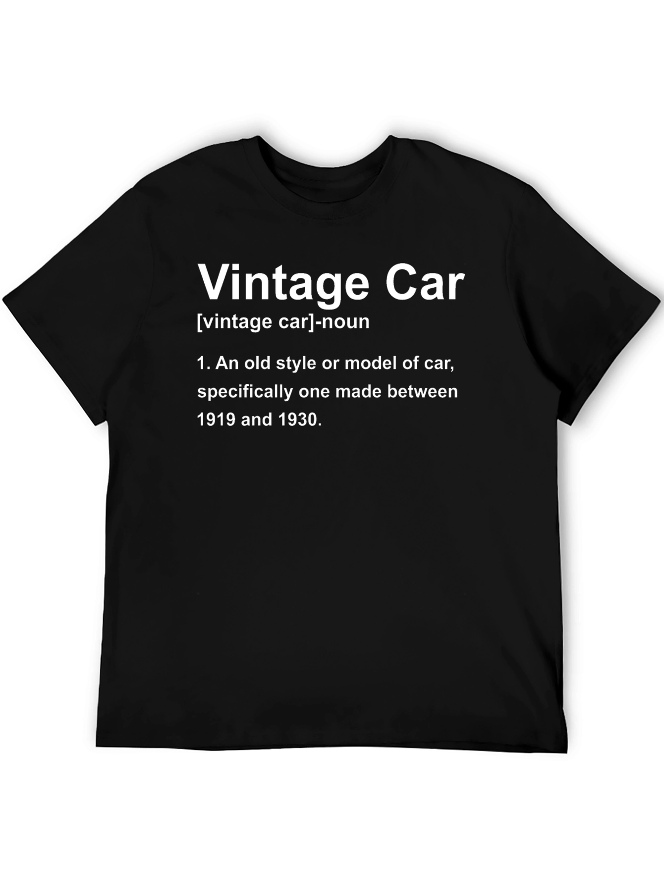 Black Vintage Car Definition T-Shirt view 5