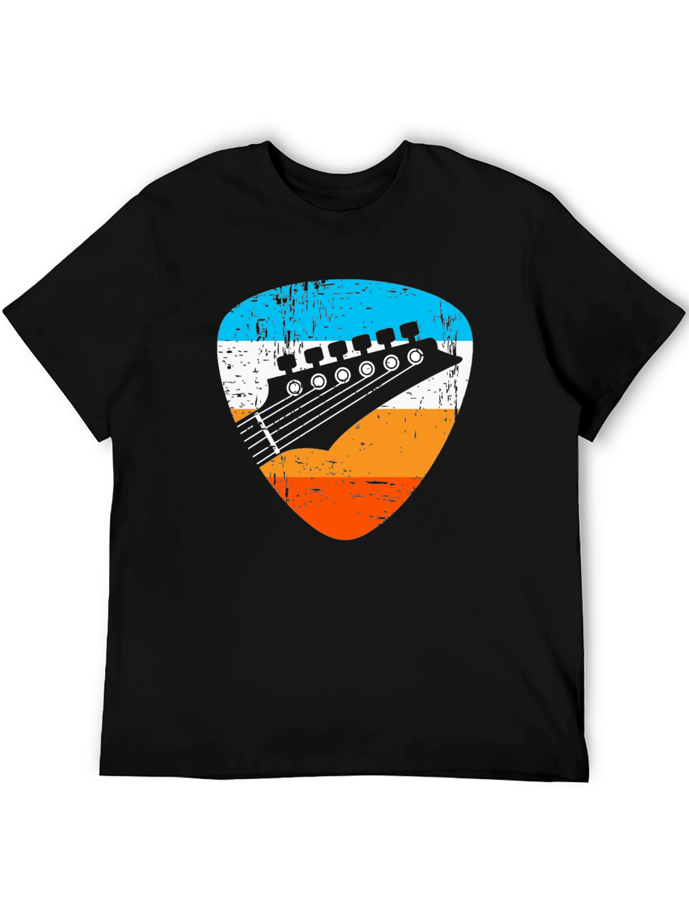 Retro Guitar Pick Graphic Tee - Musician T-Shirt - 5