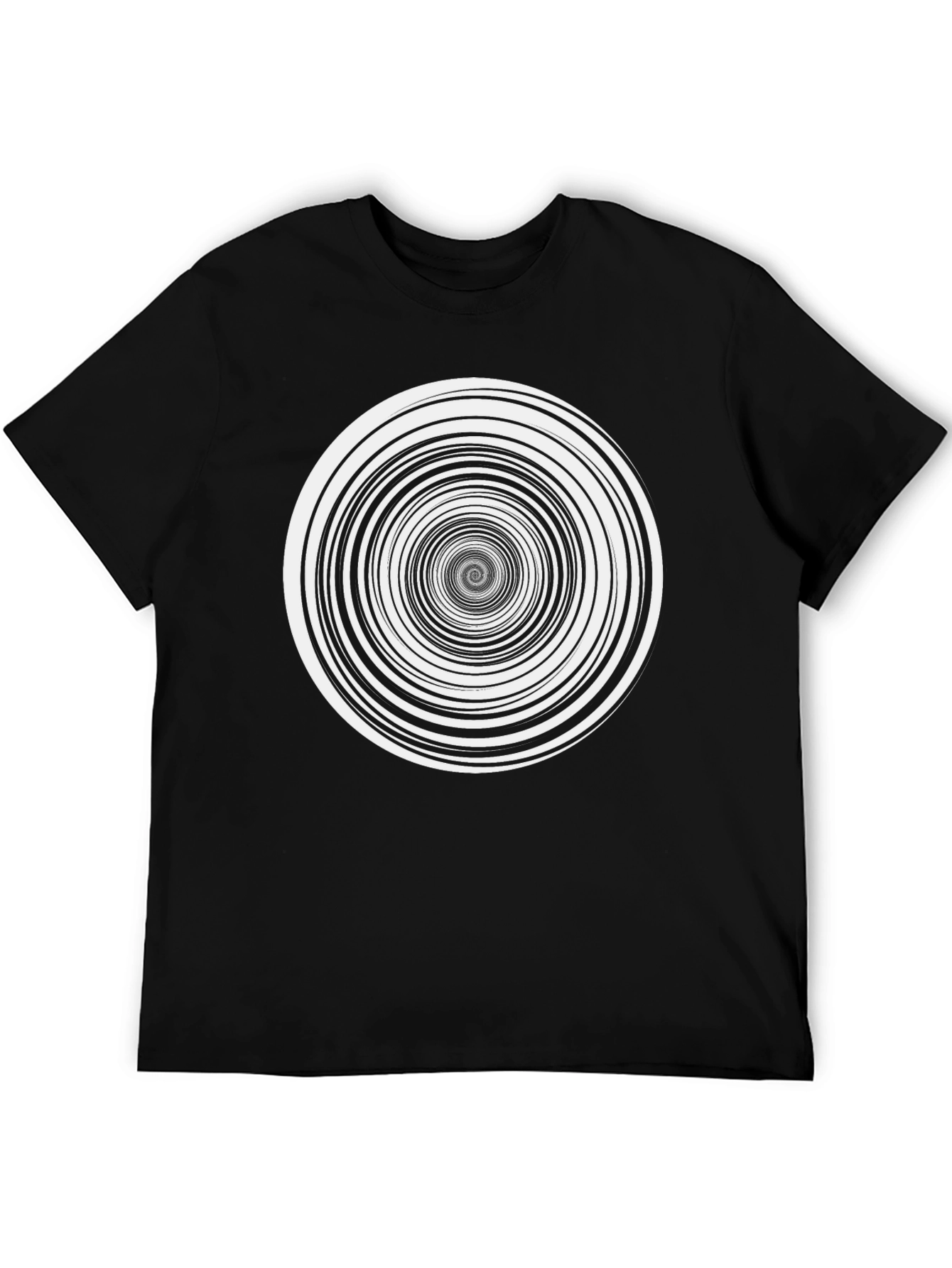 Black Hypnotic Swirl T-Shirt - Classic Black view 5