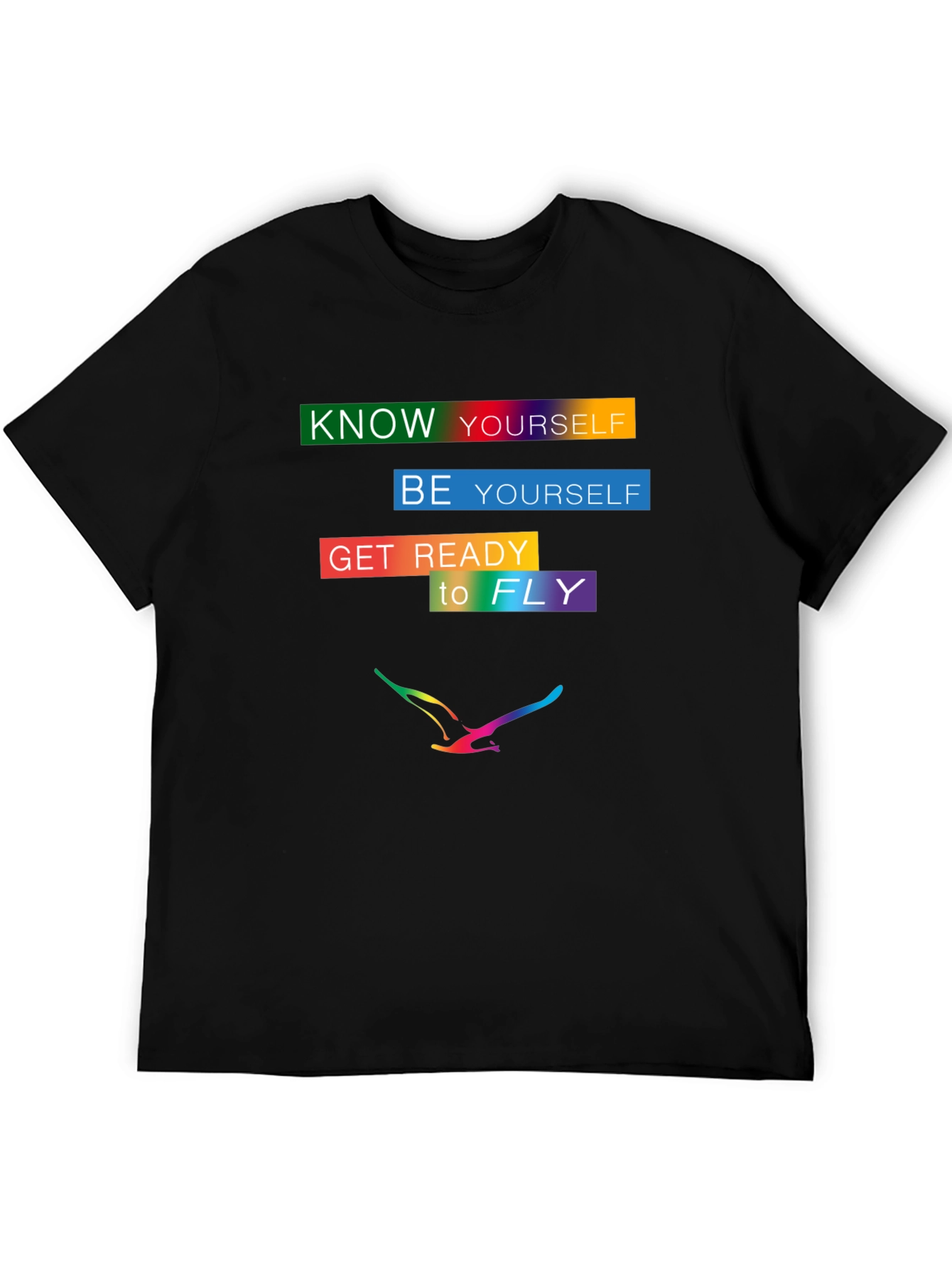 Black Know Yourself Graphic T-Shirt - Motivational Design view 5