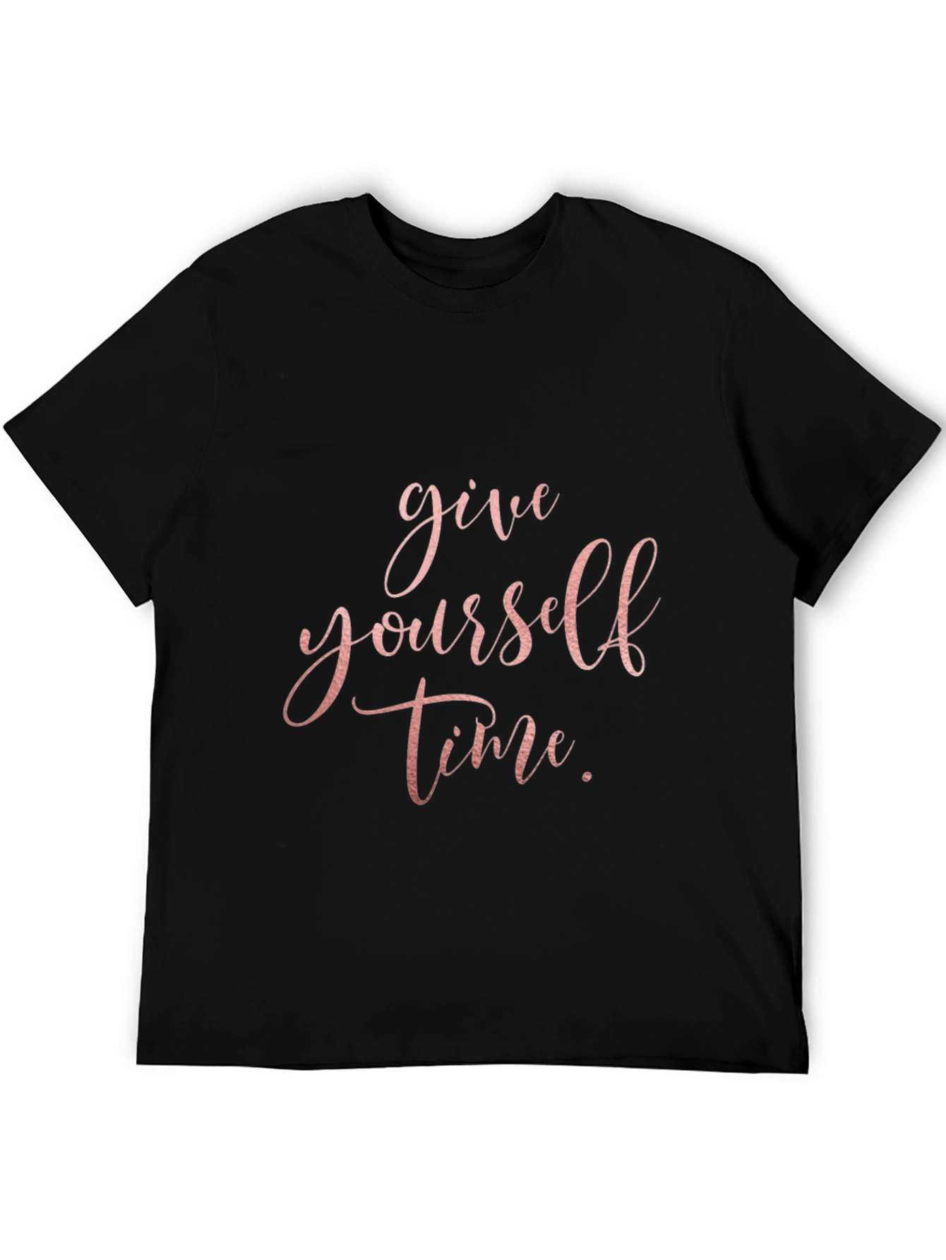 Black Give Yourself Time Black Graphic Tee view 5