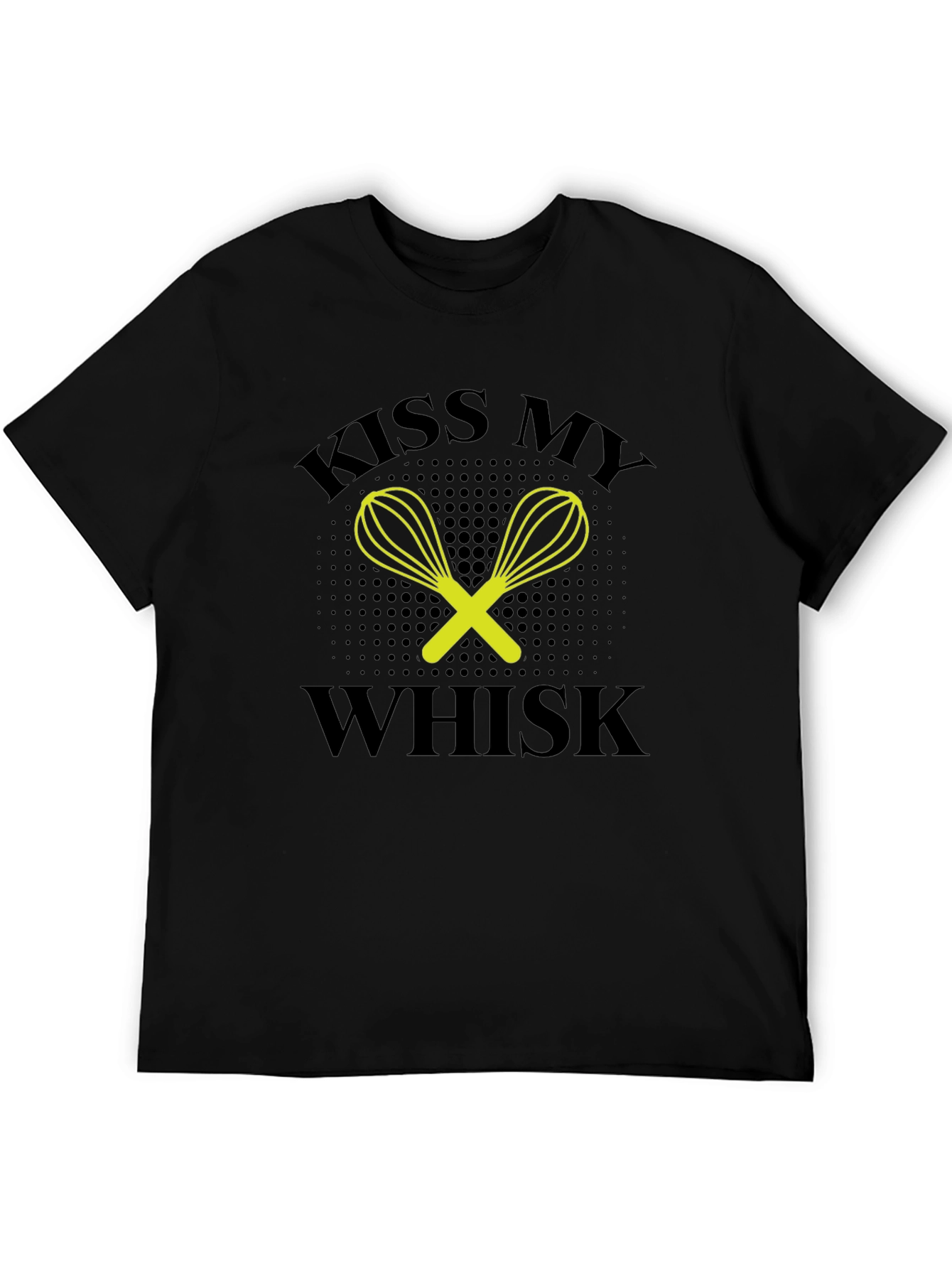 Black Kiss My Whisk Graphic Tee - Black Cotton Blend view 5