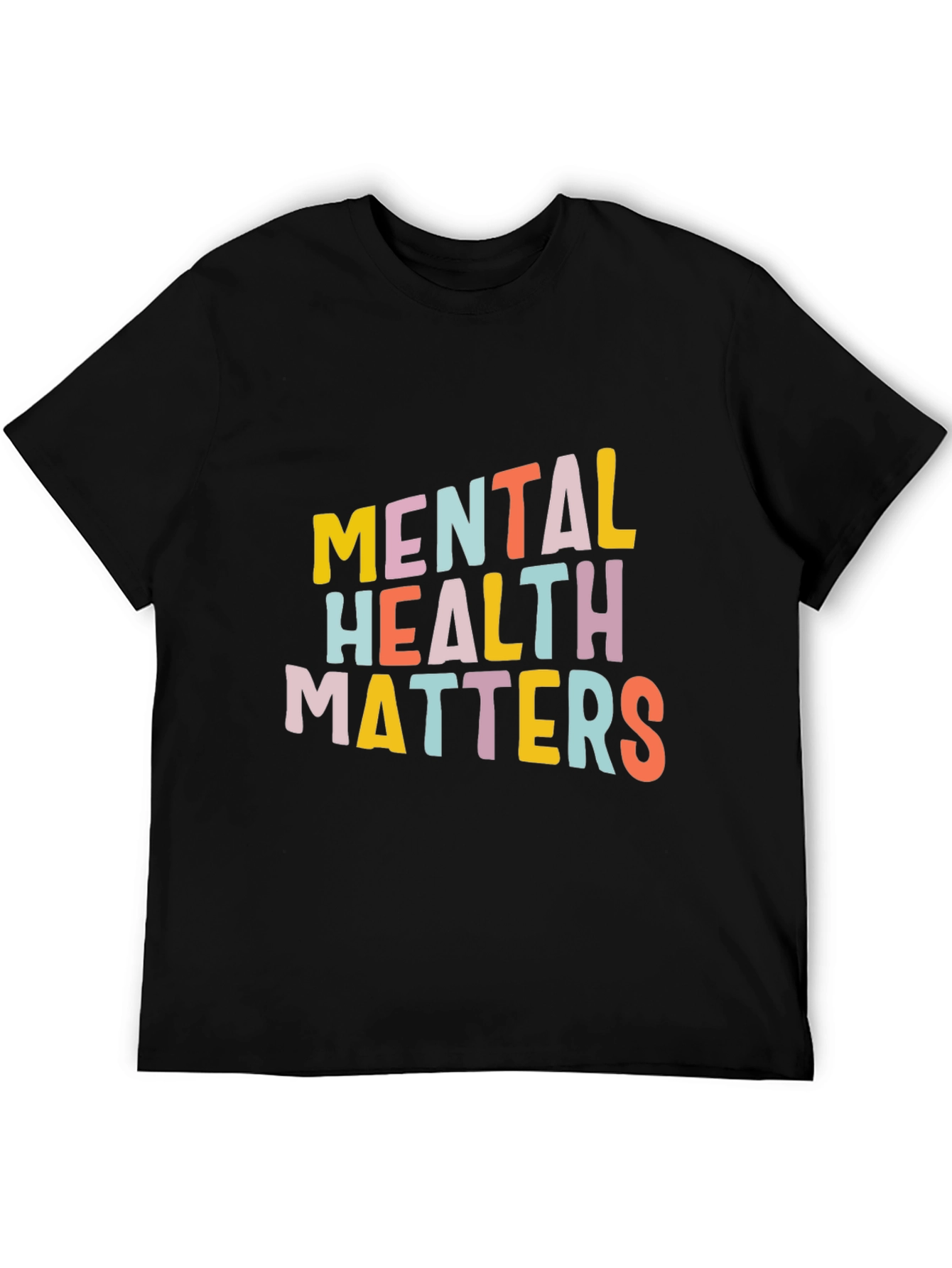 Black Mental Health Matters Graphic Tee - Unisex Black T-Shirt view 5