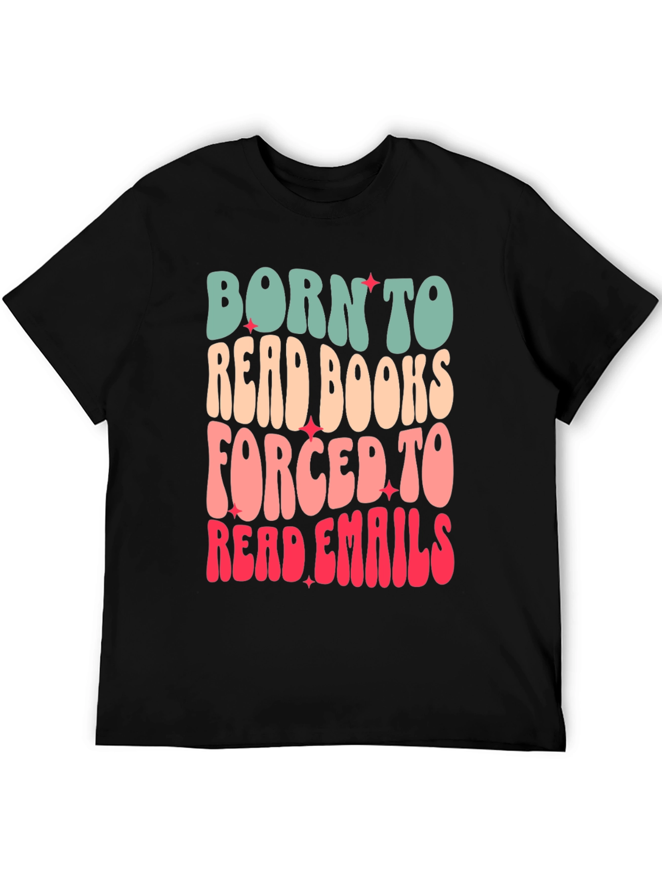 Black Born to Read Books T-Shirt - Novelty Graphic Tee view 5