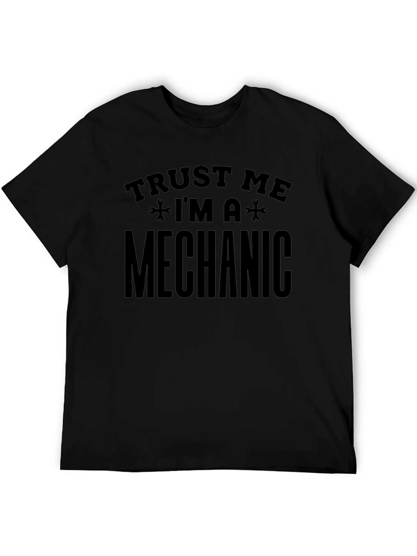 Black Trust Me I'm A Mechanic T-Shirt Funny Gift view 5