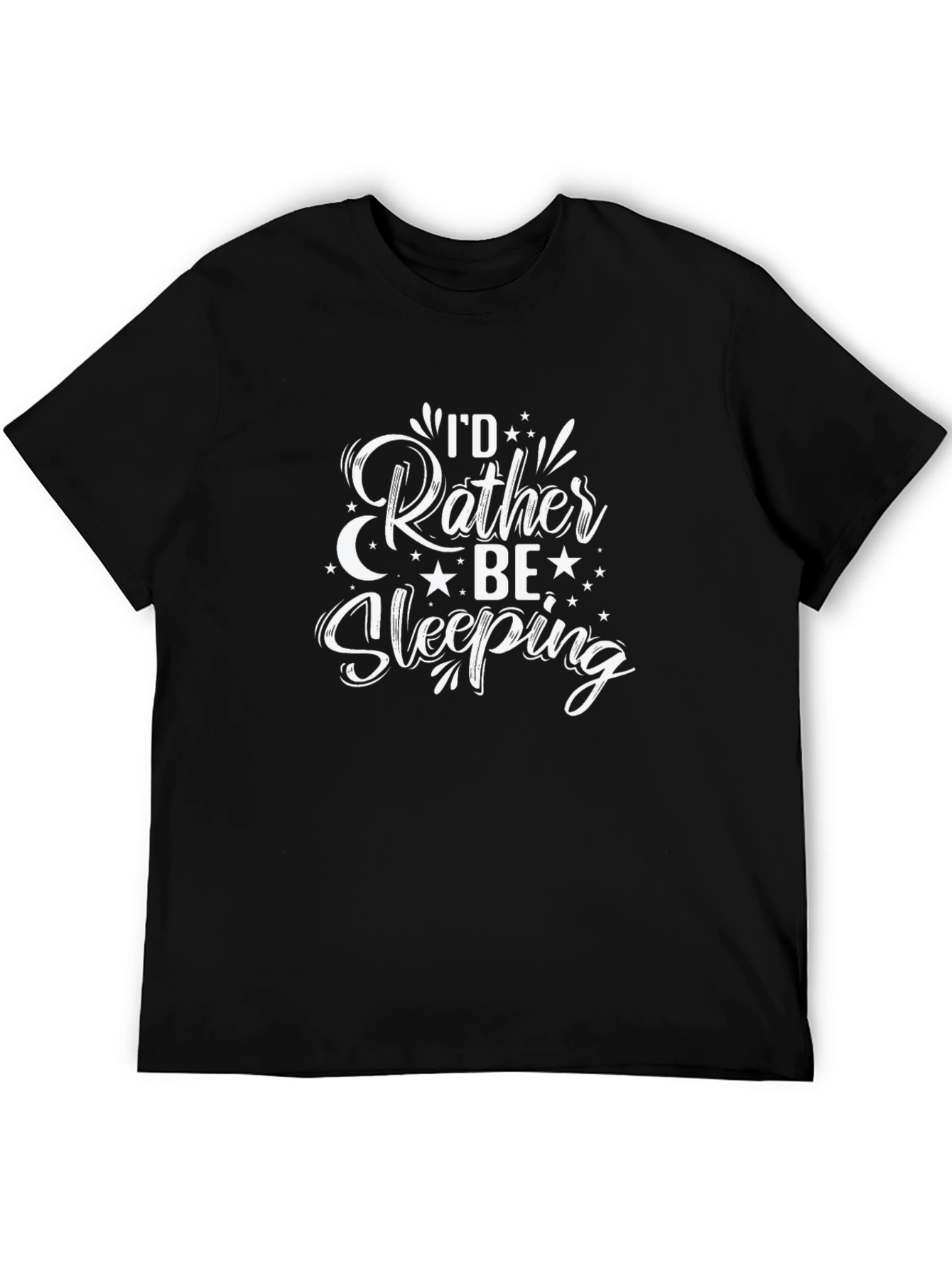Black I'd Rather Be Sleeping Graphic Tee view 5