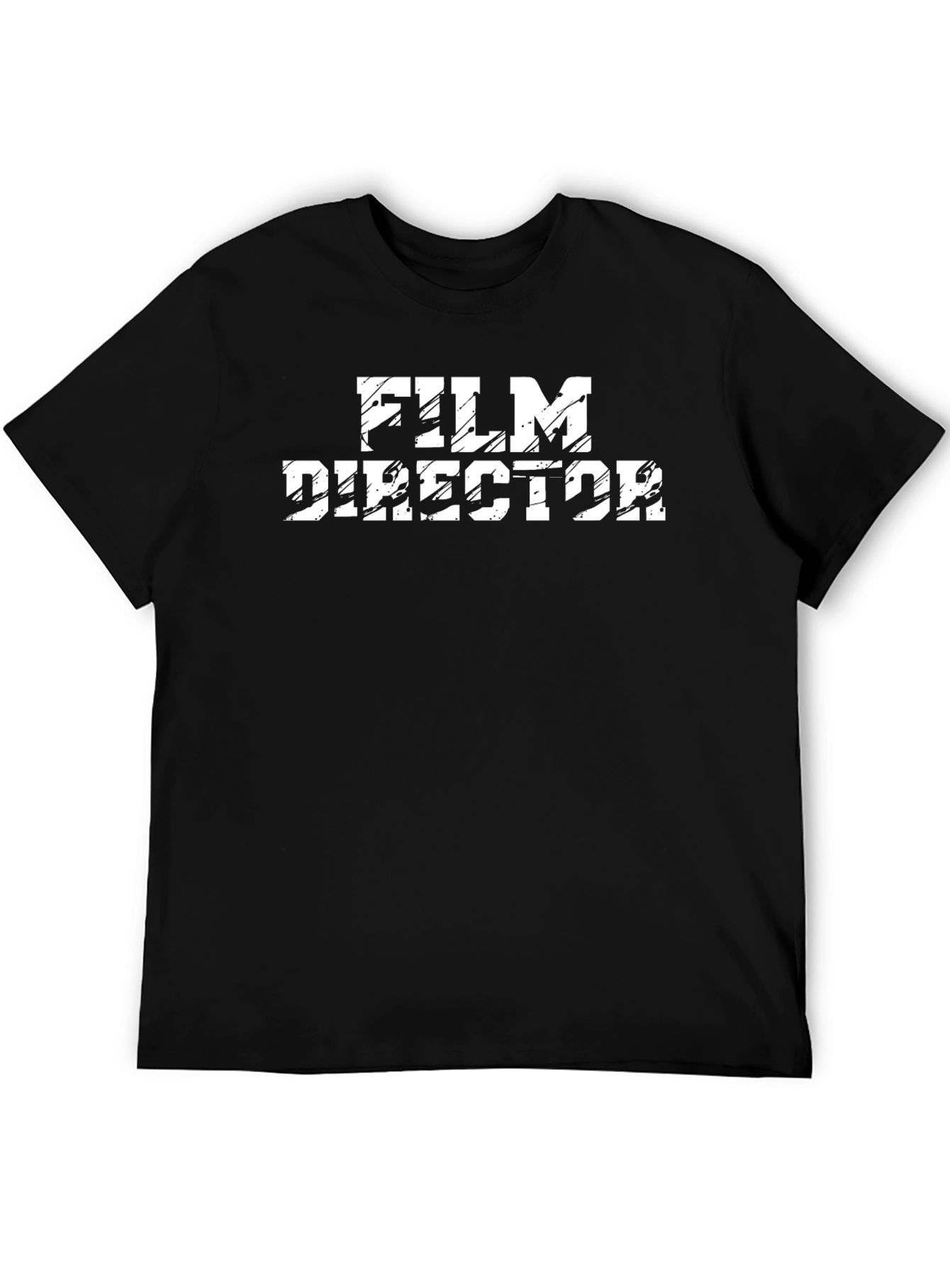 Black Film Director Graphic Tee - Black Crew Neck T-Shirt view 5