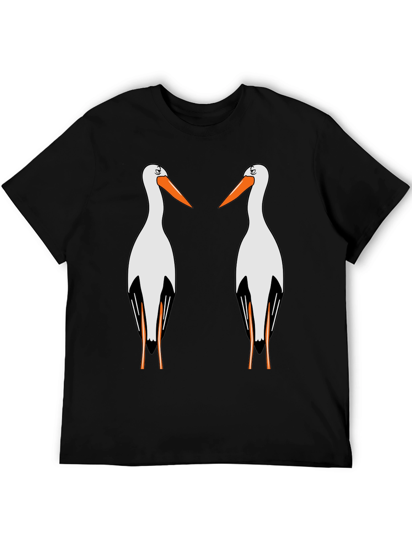 Black Stork Graphic T-Shirt - Quirky Bird Lover Tee view 5