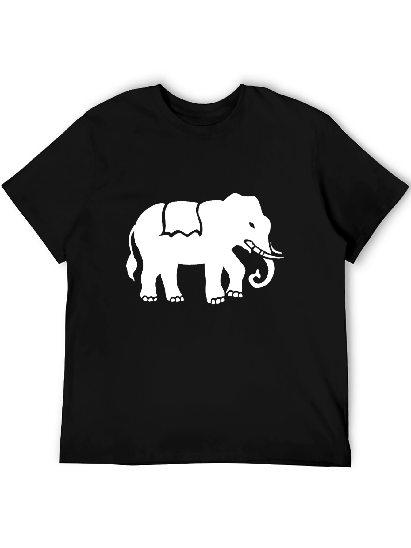 Black Elephant Graphic Black T-Shirt view 5