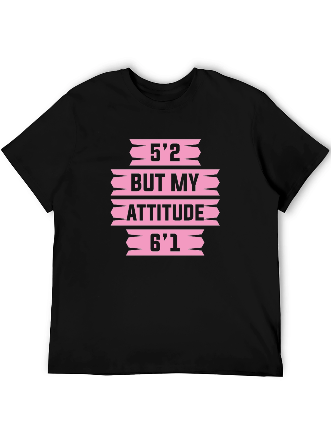 Black Funny Attitude Graphic T-Shirt view 5