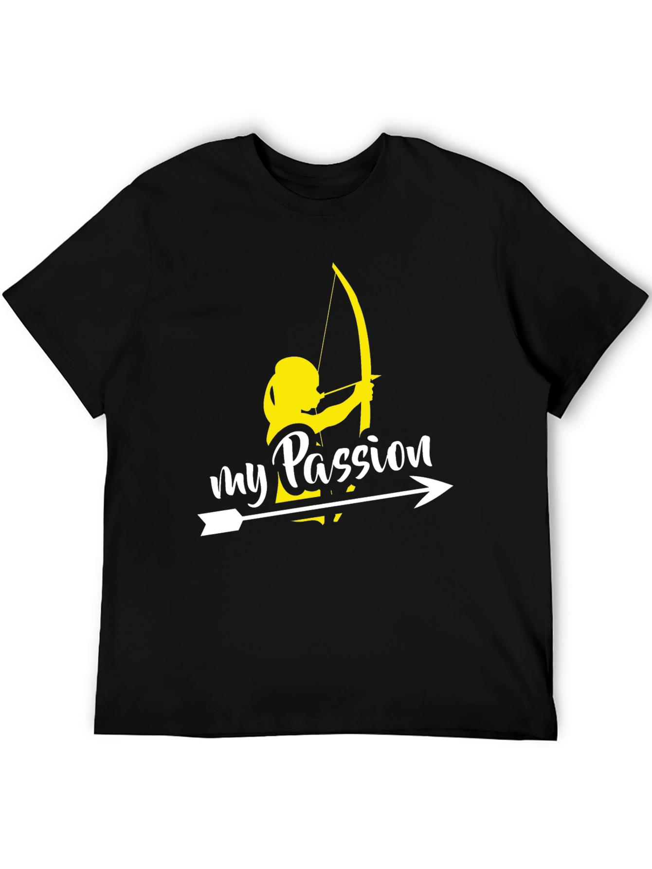 Black Archery Passion Tee - Unisex Cotton T-Shirt view 5