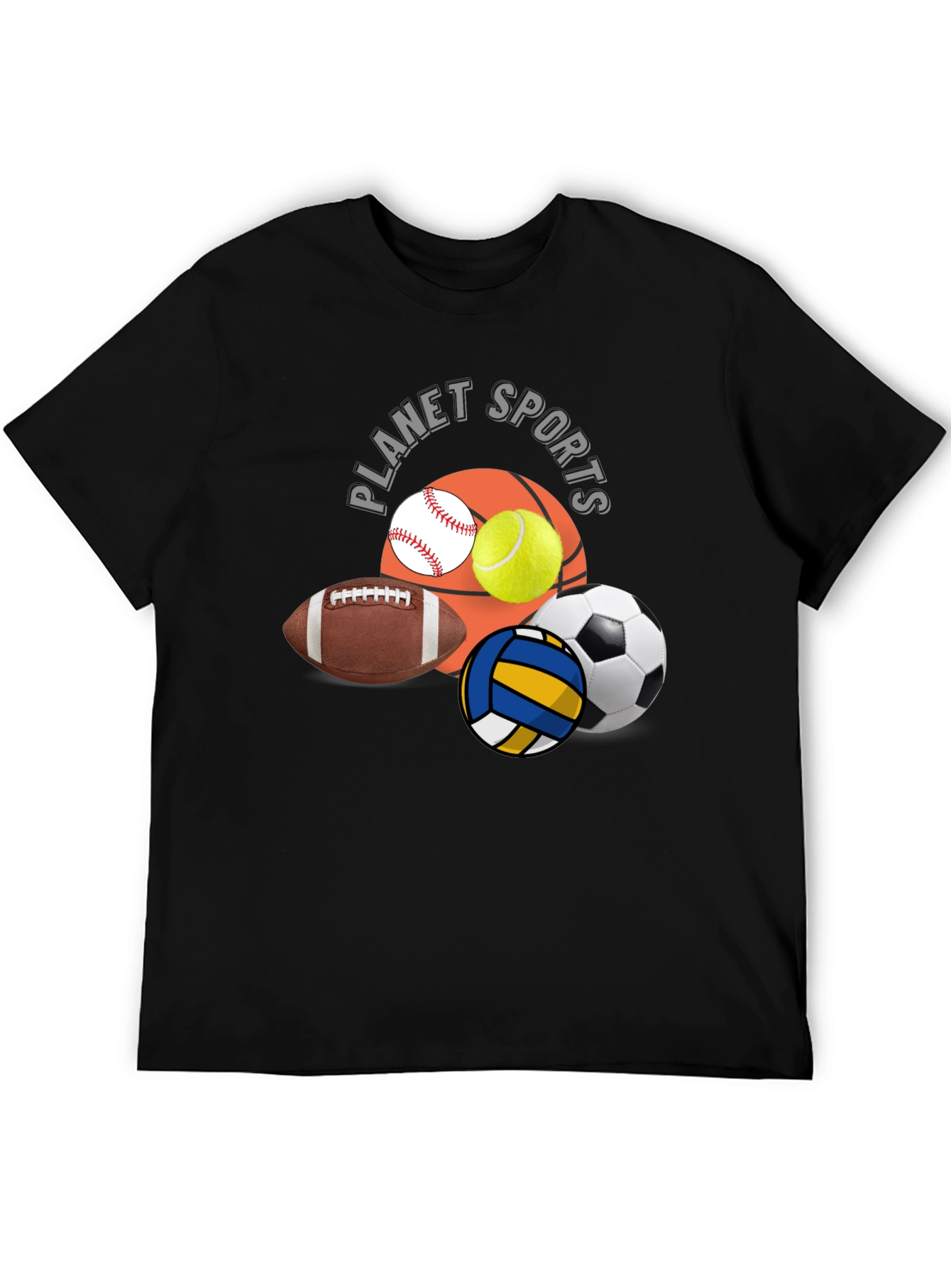 Black Planet Sports Black Graphic T-Shirt view 5